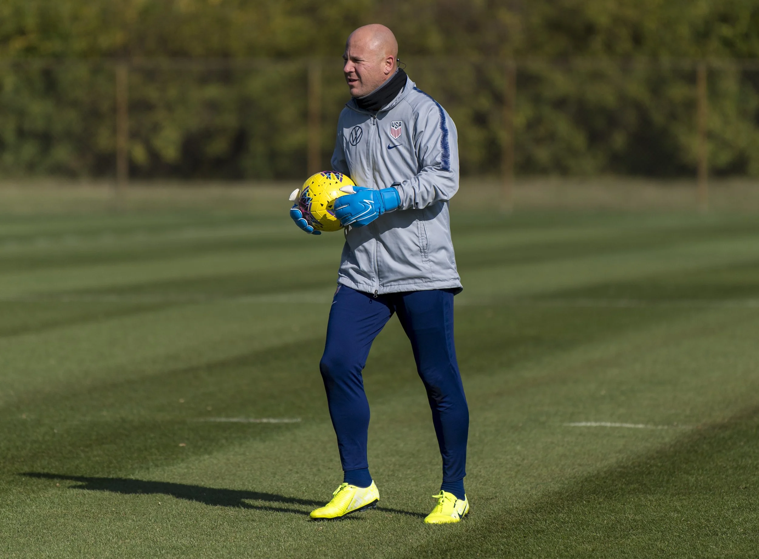 Graeme Abel coaches US Women's National Team goalkeepers in Columbus, Ohio.