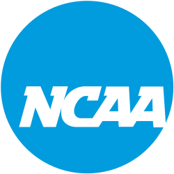 NCAA logo on a blue circular background