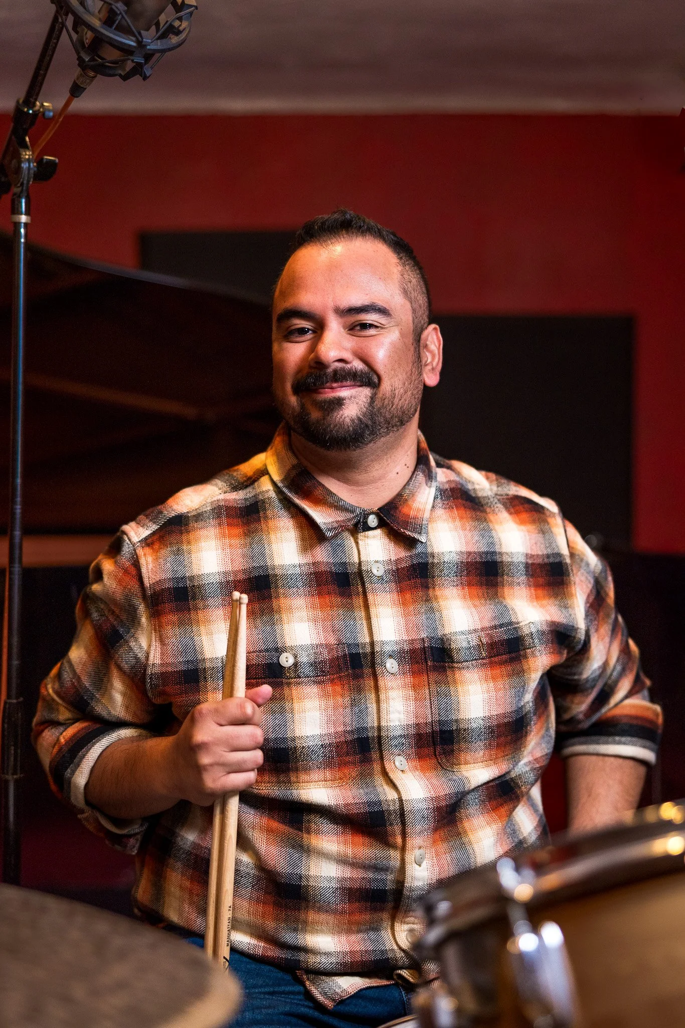 Portrait Headshot of Ramon Esquivel as part of his sponsorship to Soultone cymbals | Nik Bartunek