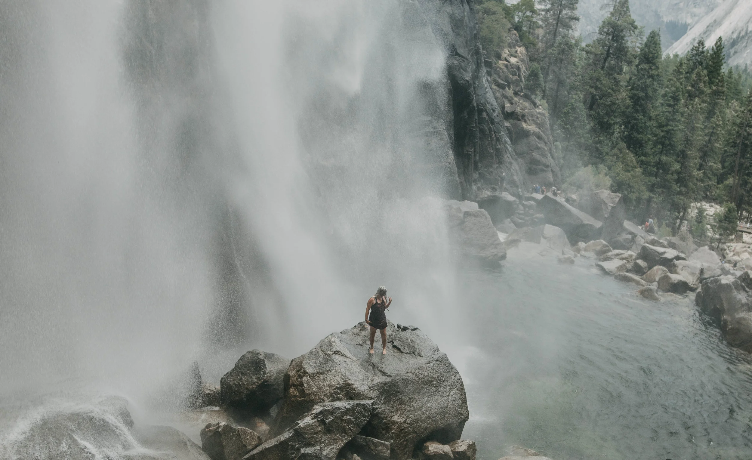Standing in Yosemite Falls
