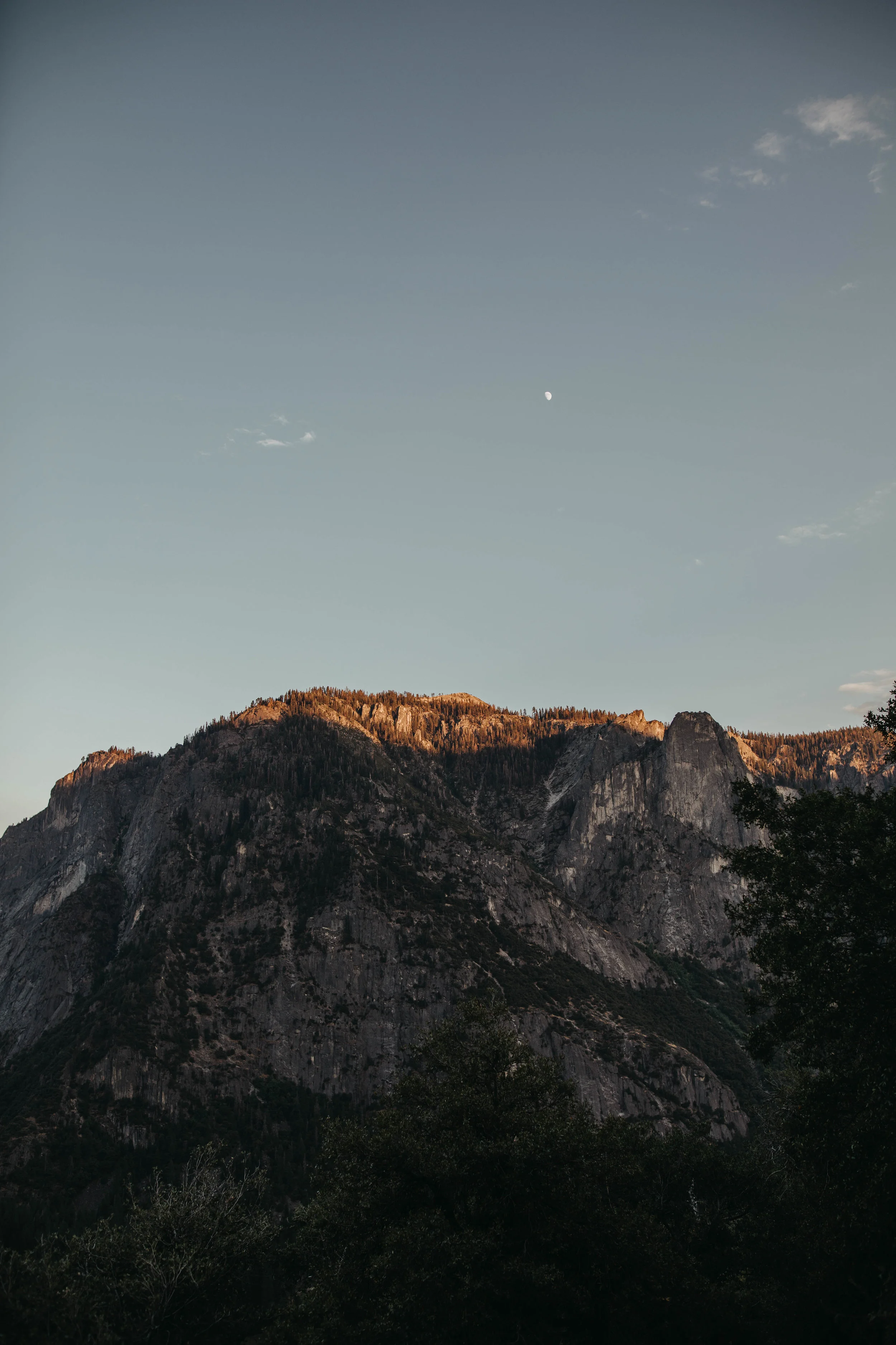 Sunset alpenglow in Yosemite