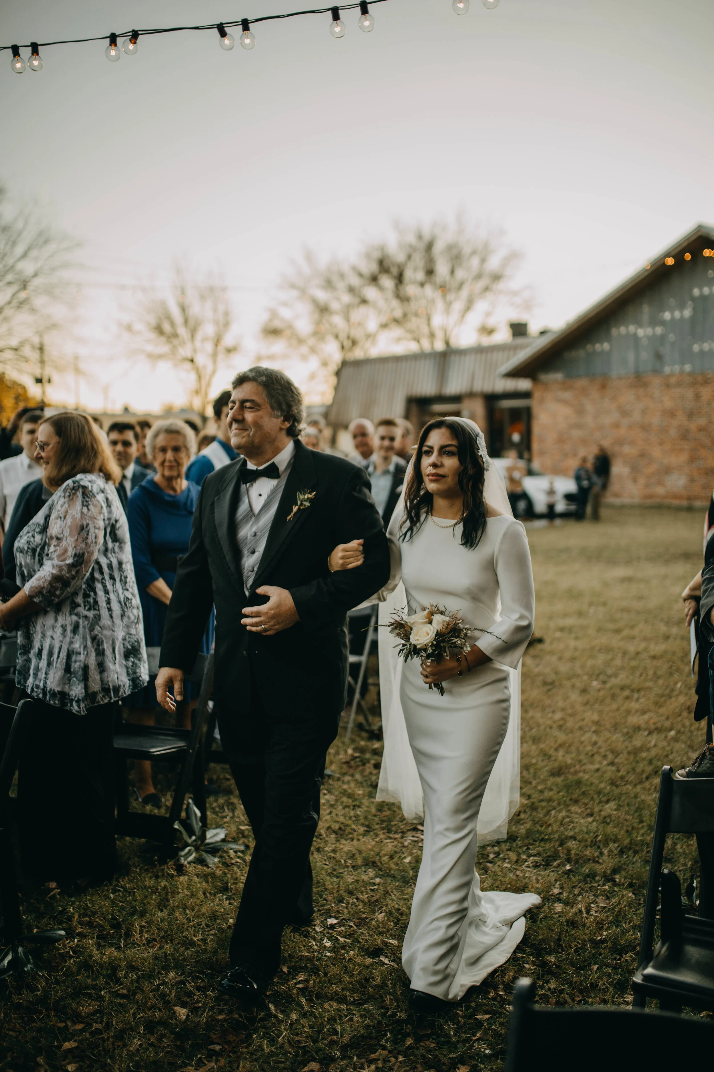 Walking down the aisle | American Traditional Tattoo Themed Eco Friendly Dark Florida Wedding