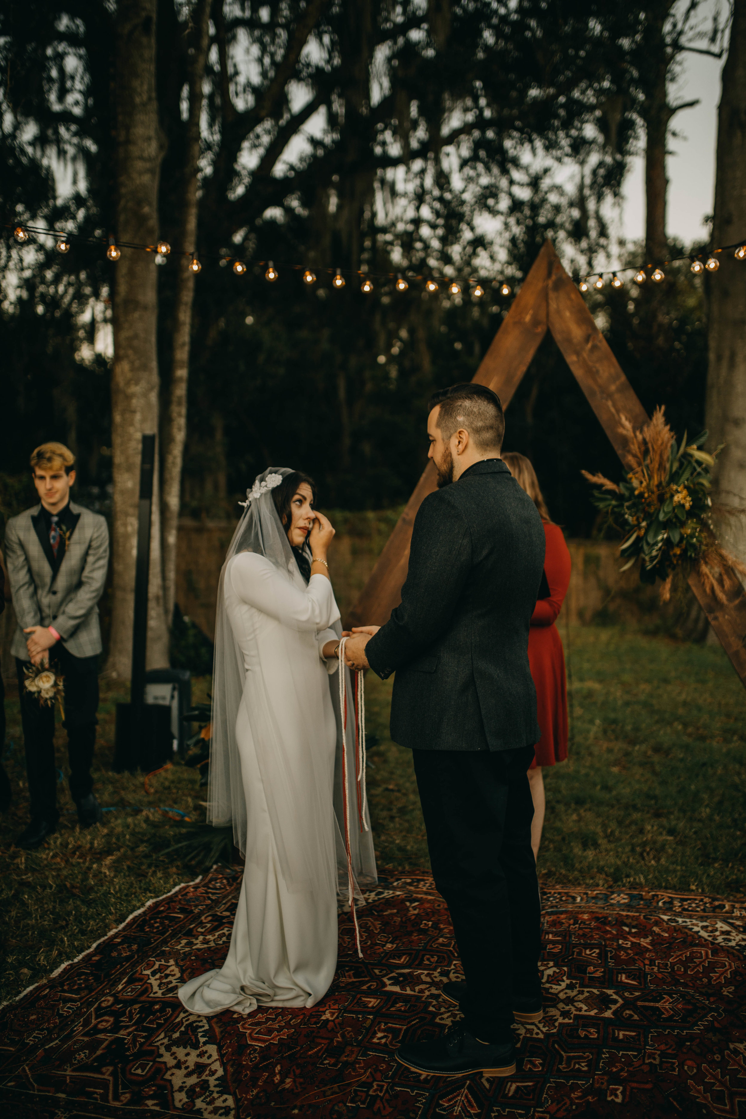 Boho Outdoor Ceremony | American Traditional Tattoo Themed Eco Friendly Dark Florida Wedding