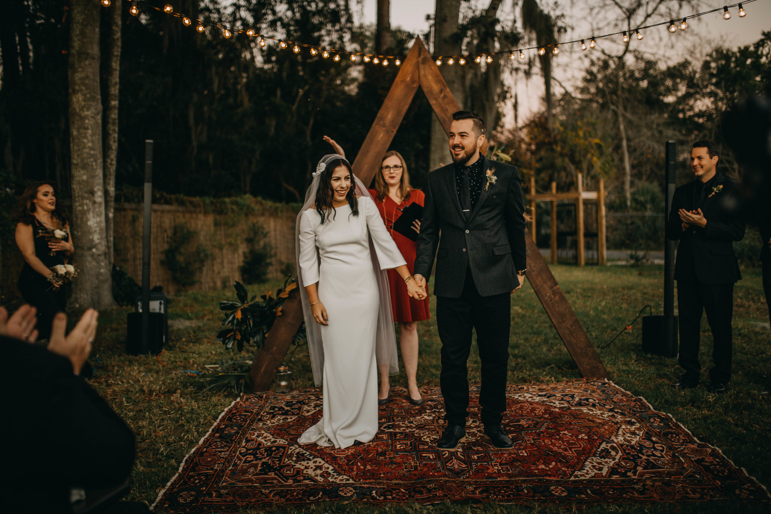 Bohemian Outdoor Ceremony | American Traditional Tattoo Themed Eco Friendly Dark Florida Wedding