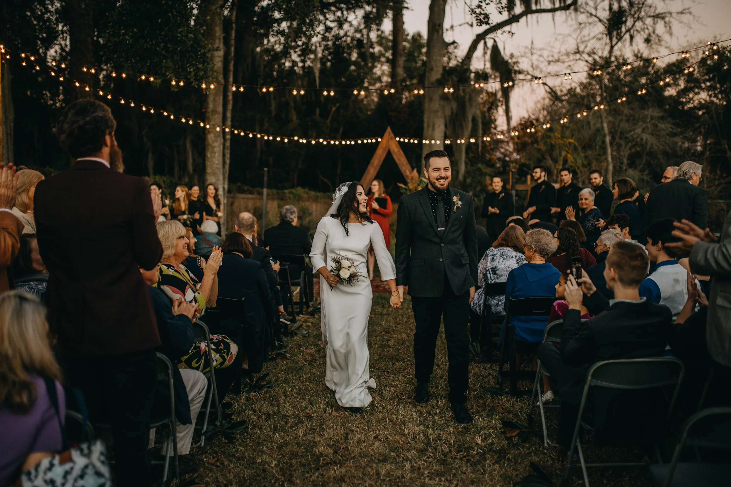 Bohemian Outdoor Ceremony | American Traditional Tattoo Themed Eco Friendly Dark Florida Wedding