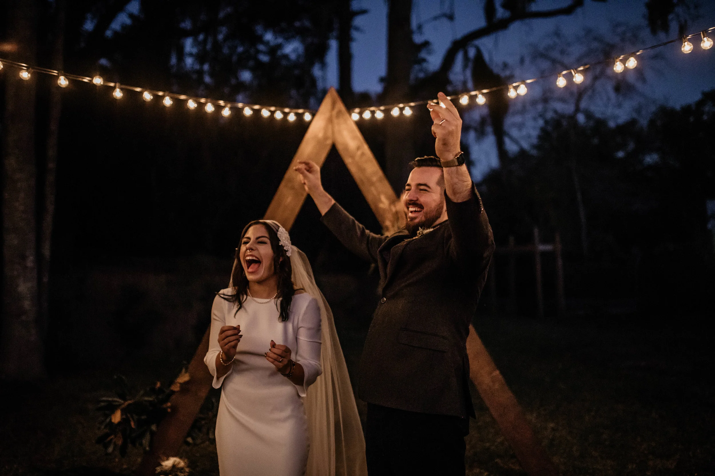 Bride &amp; Groom Photos | American Traditional Tattoo Themed Eco Friendly Dark Florida Wedding
