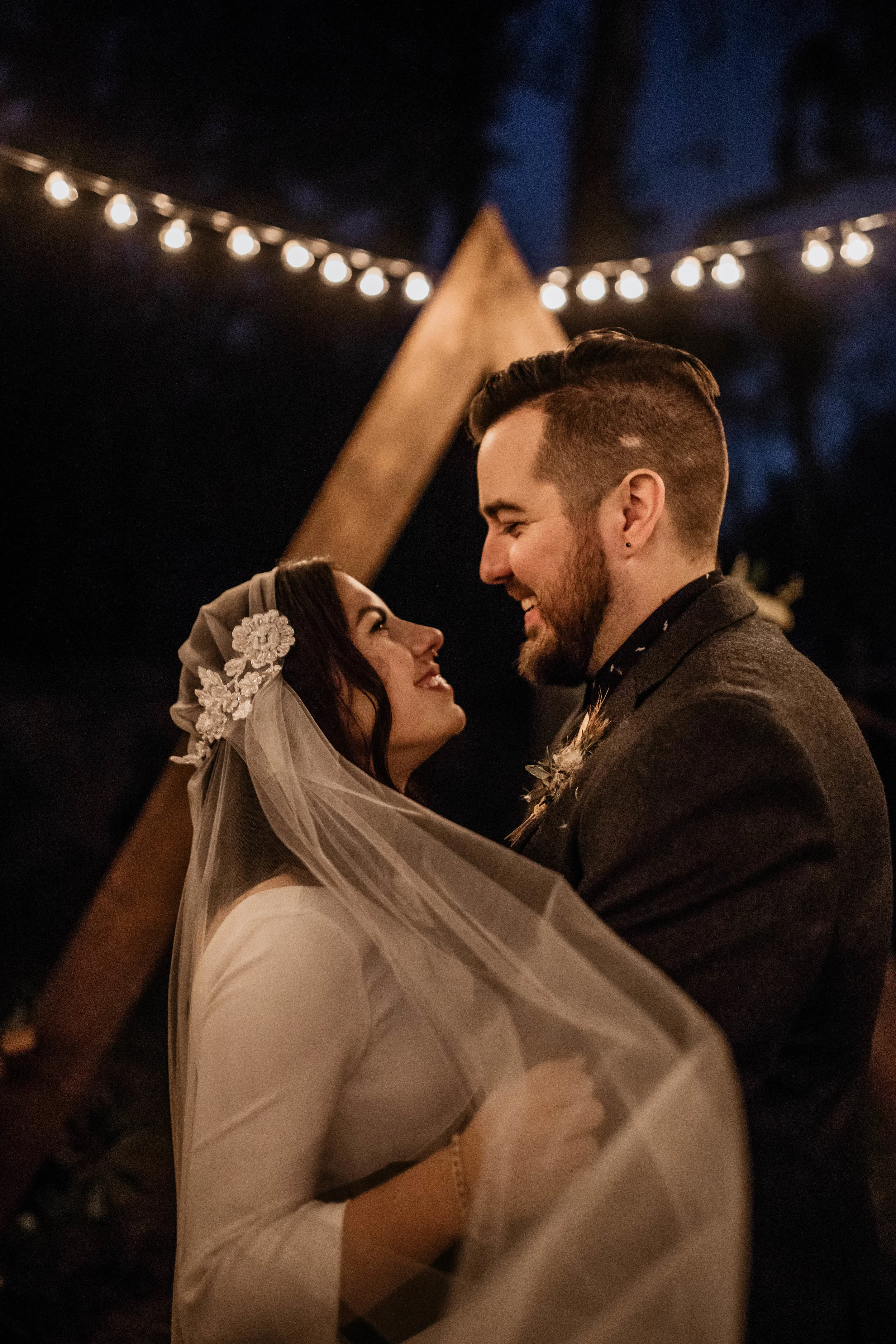 Bride &amp; Groom Photos | American Traditional Tattoo Themed Eco Friendly Dark Florida Wedding