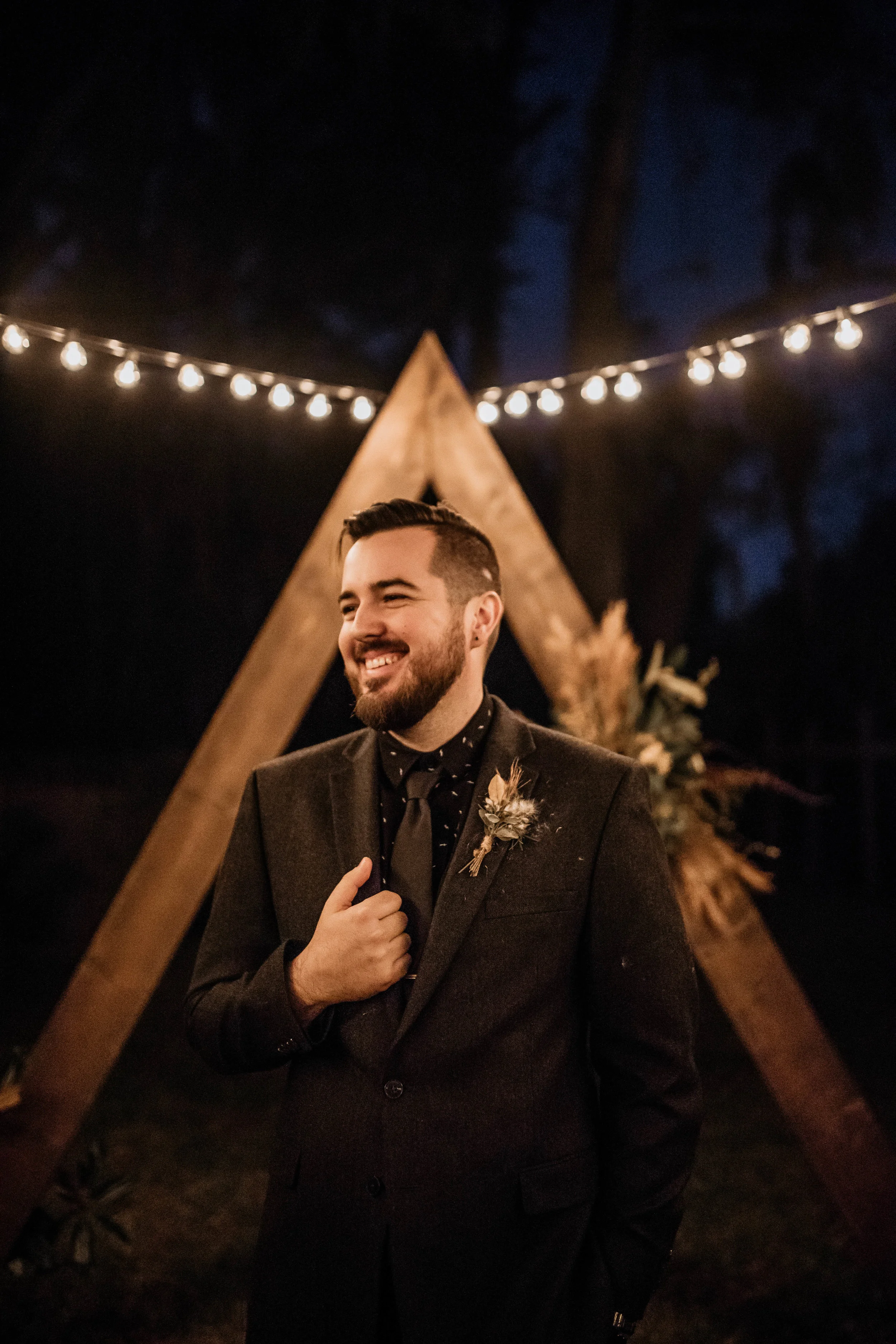 Groom Photos | American Traditional Tattoo Themed Eco Friendly Dark Florida Wedding