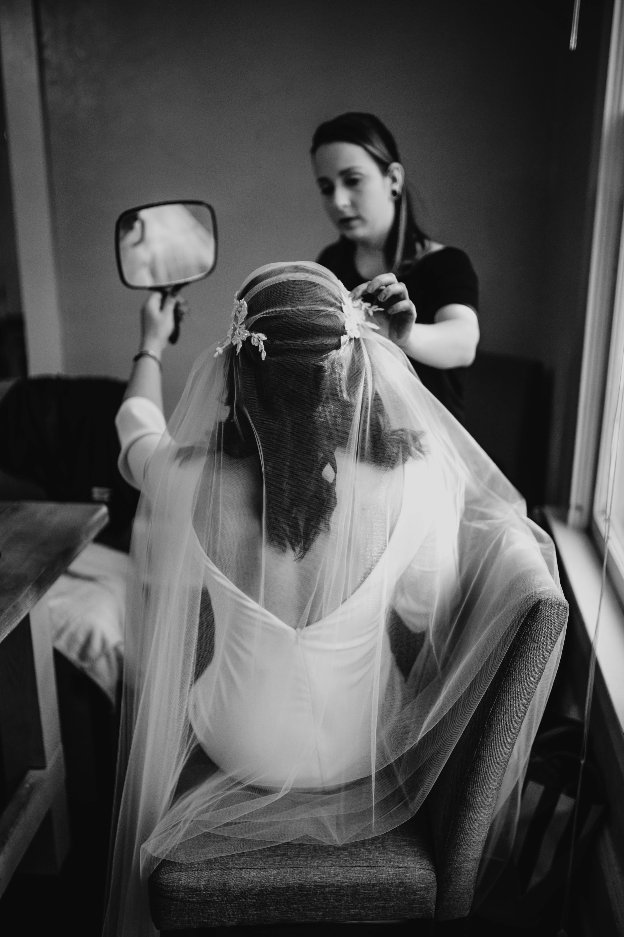 Getting Ready Photos | American Traditional Tattoo Themed Eco Friendly Dark Florida Wedding