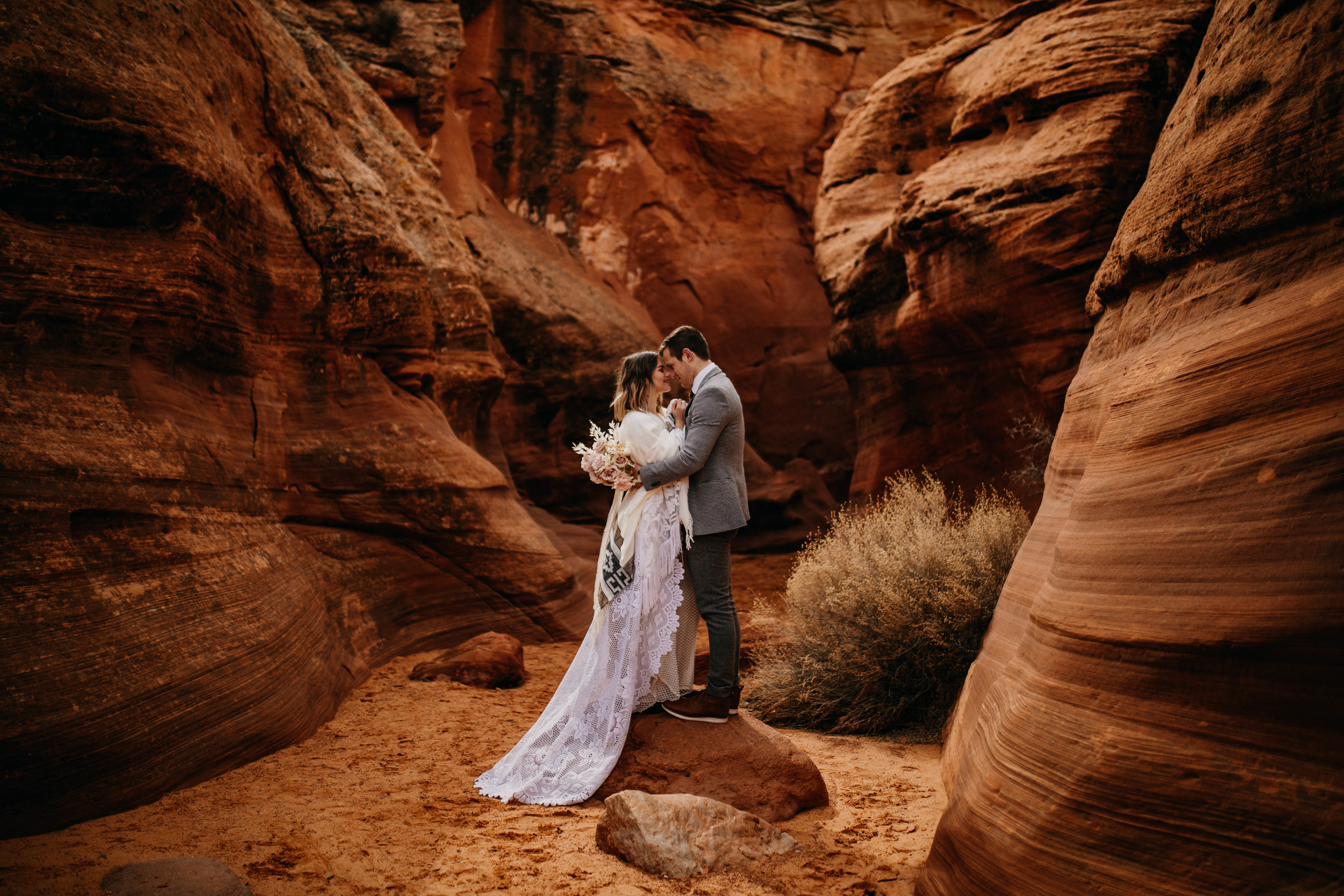 Arizona Desert Slot Canyon Elopement