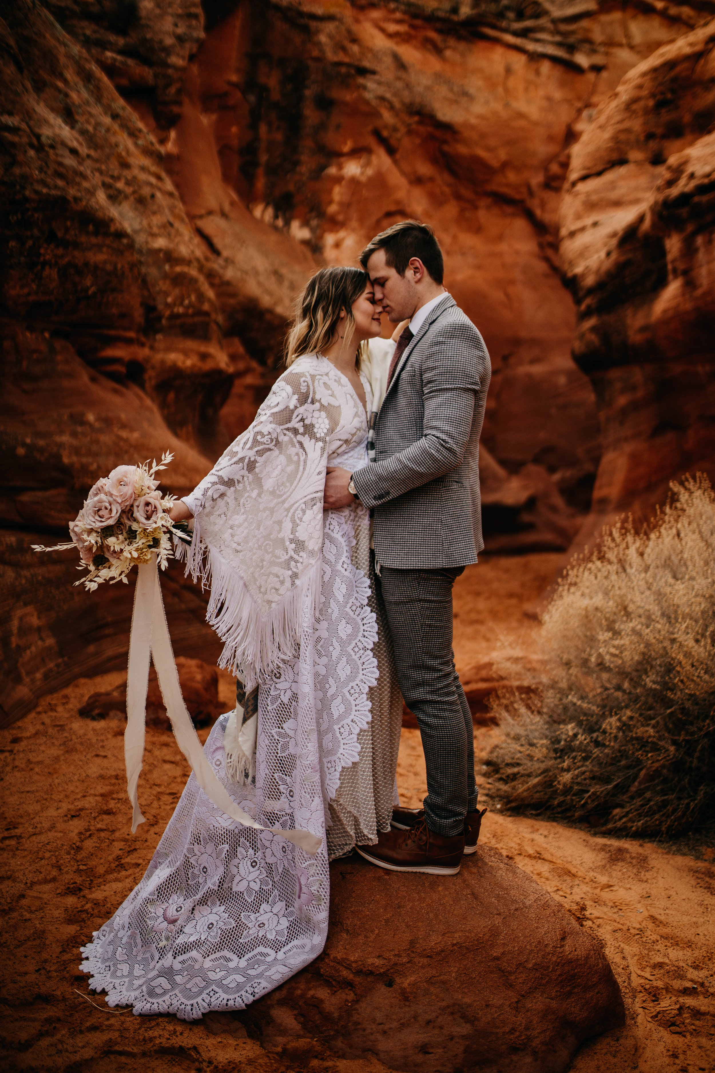 Arizona Desert Slot Canyon Elopement