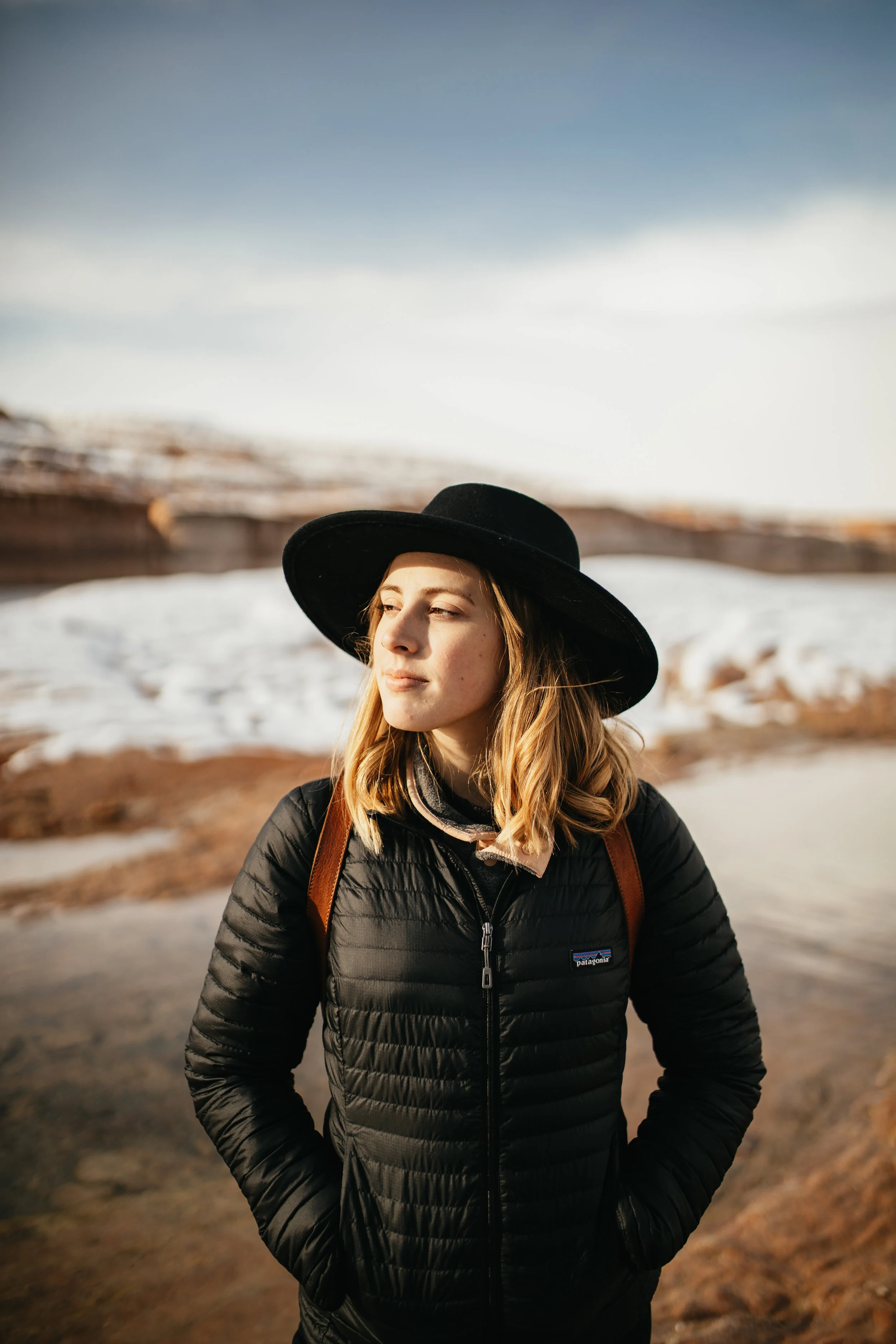 Harsh light portrait in Lake Powell