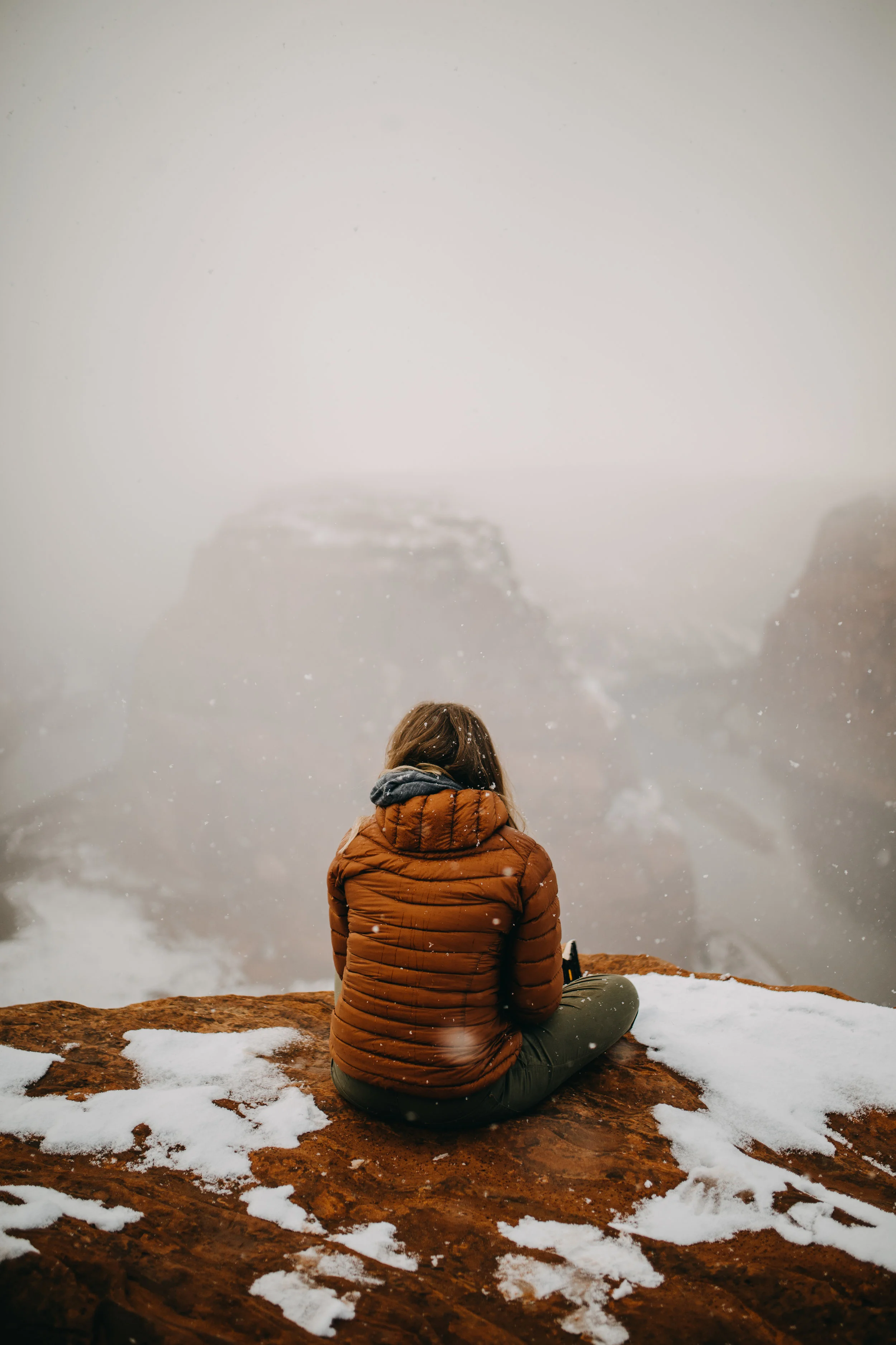 Snowfall at Horseshoe Bend