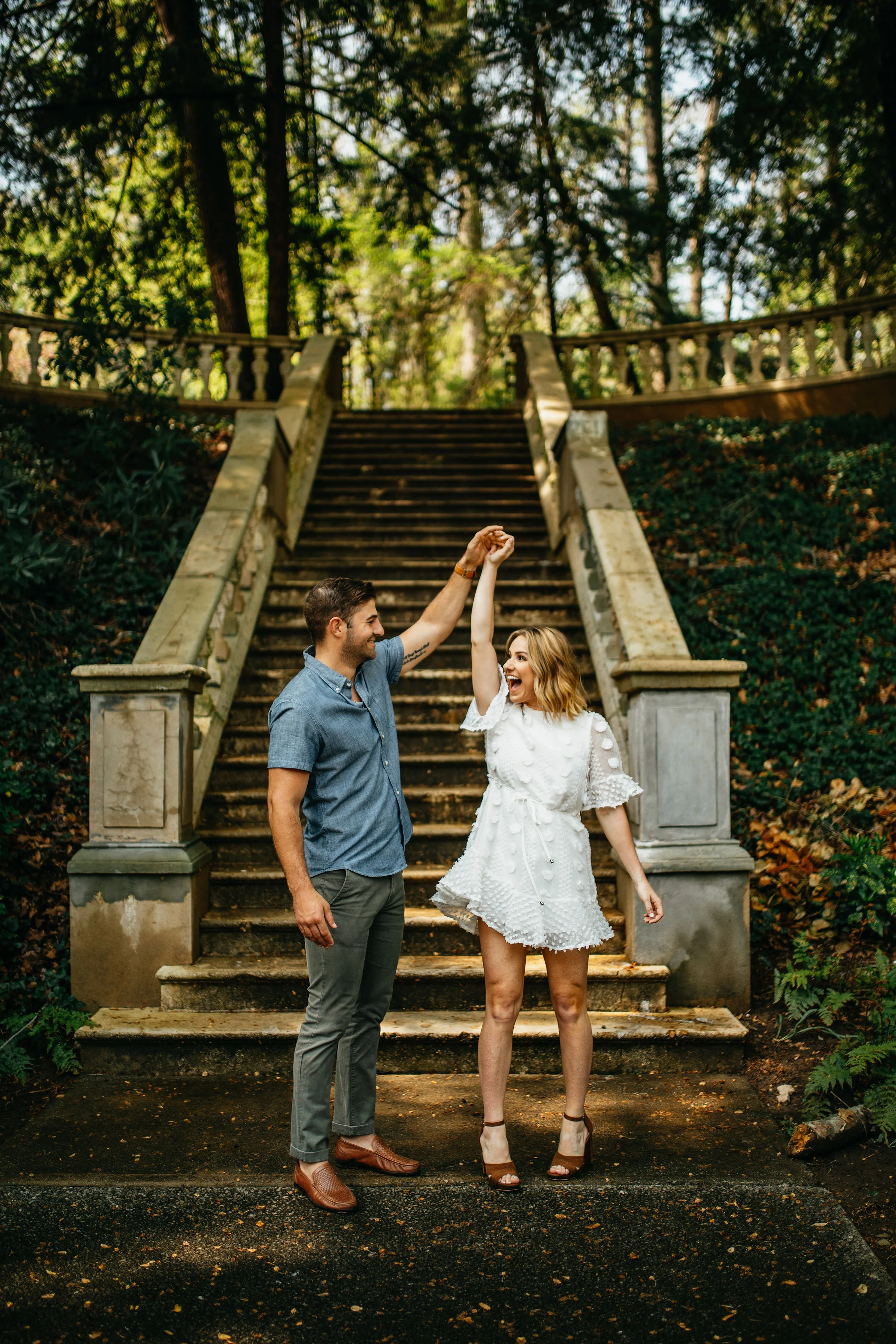 Spring Cator Woolford Garden Engagement Session