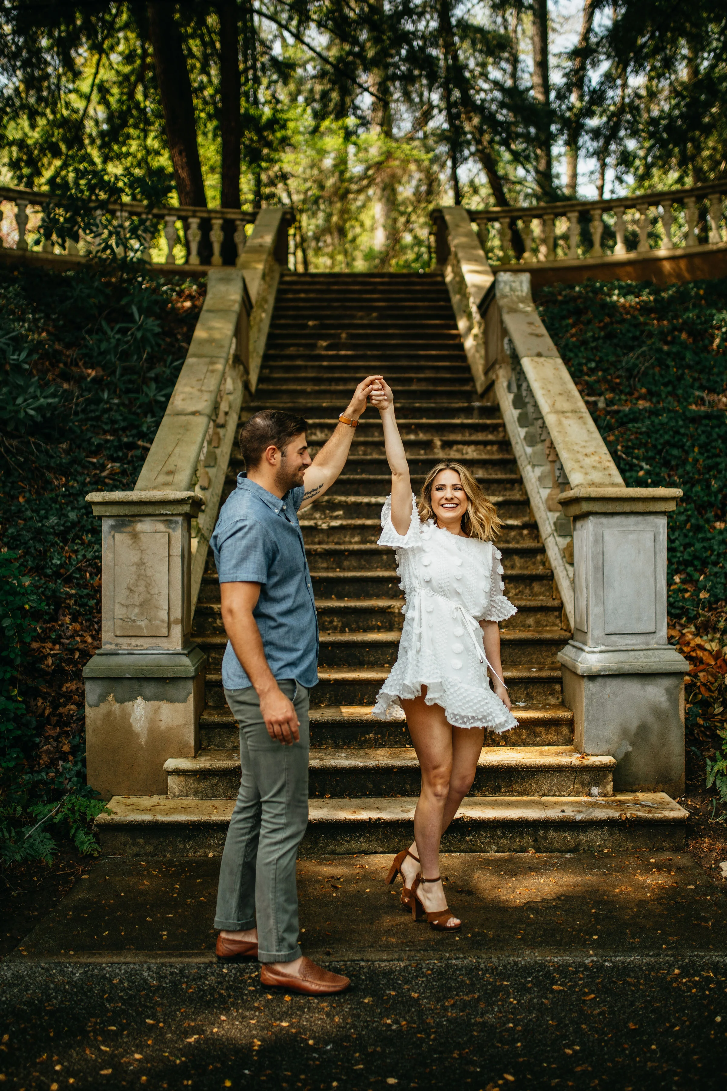 Spring Atlanta Garden Engagement Session