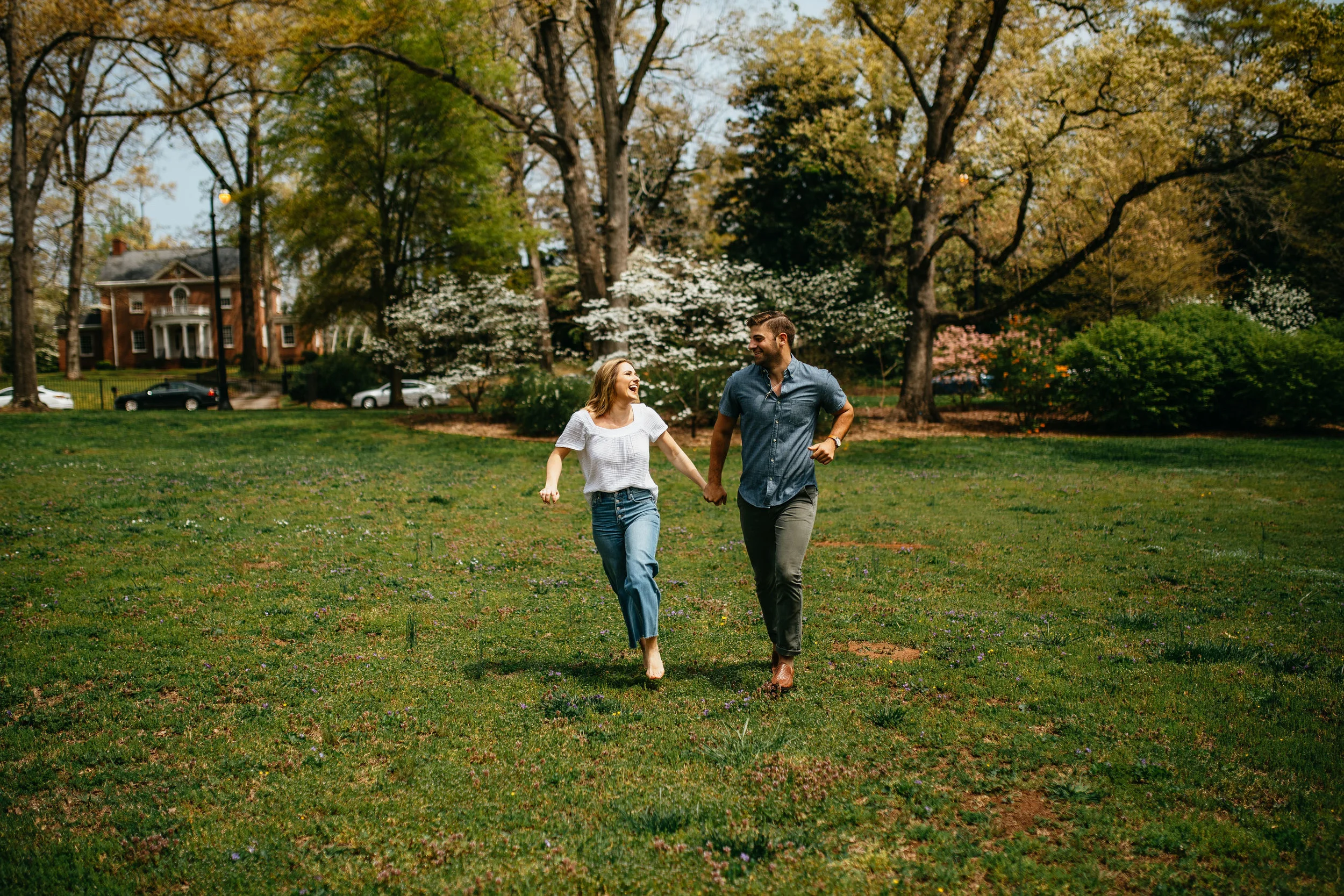 Natural Fun Engagement Photos