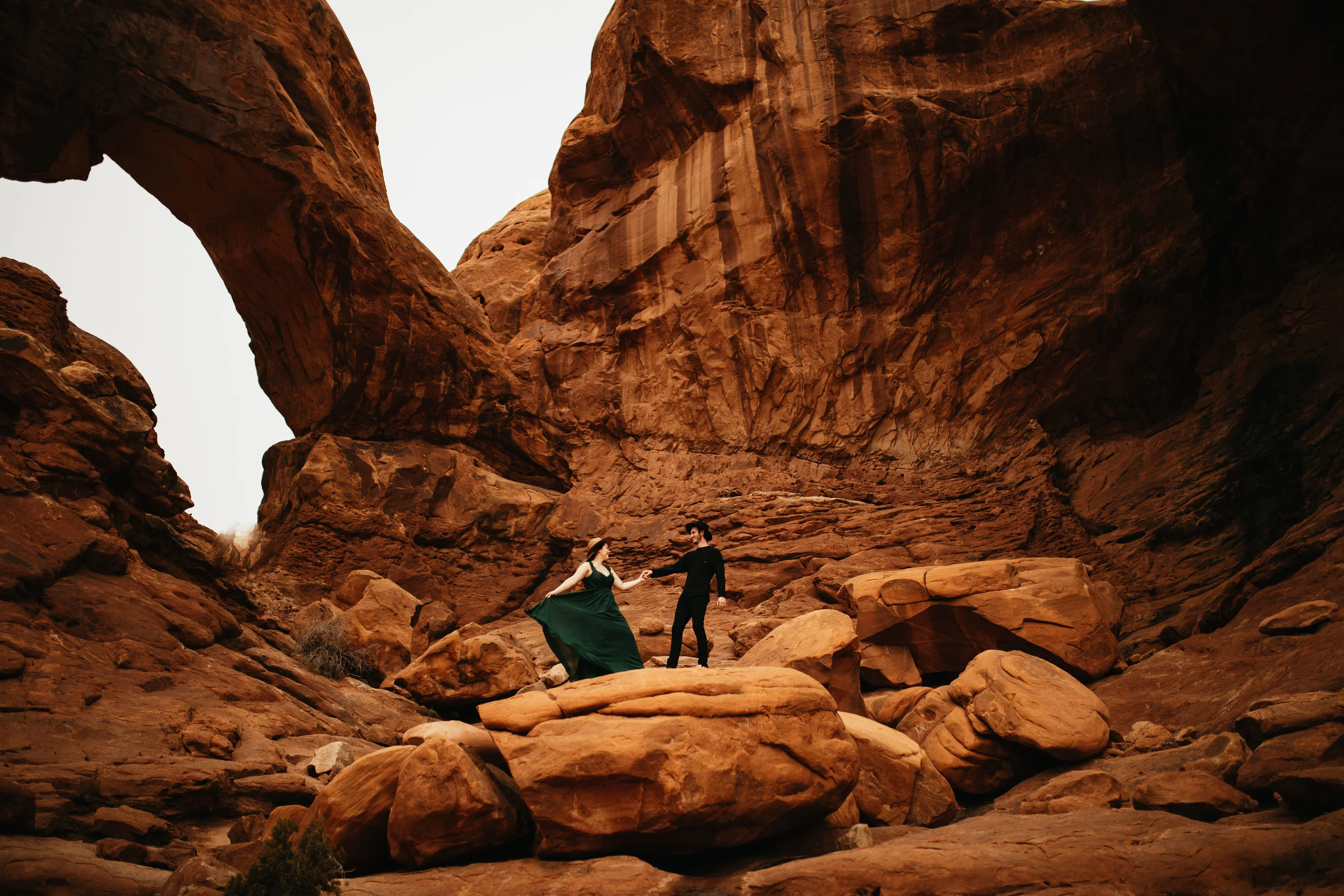 Arches National Park Couple Photography | Double Arch