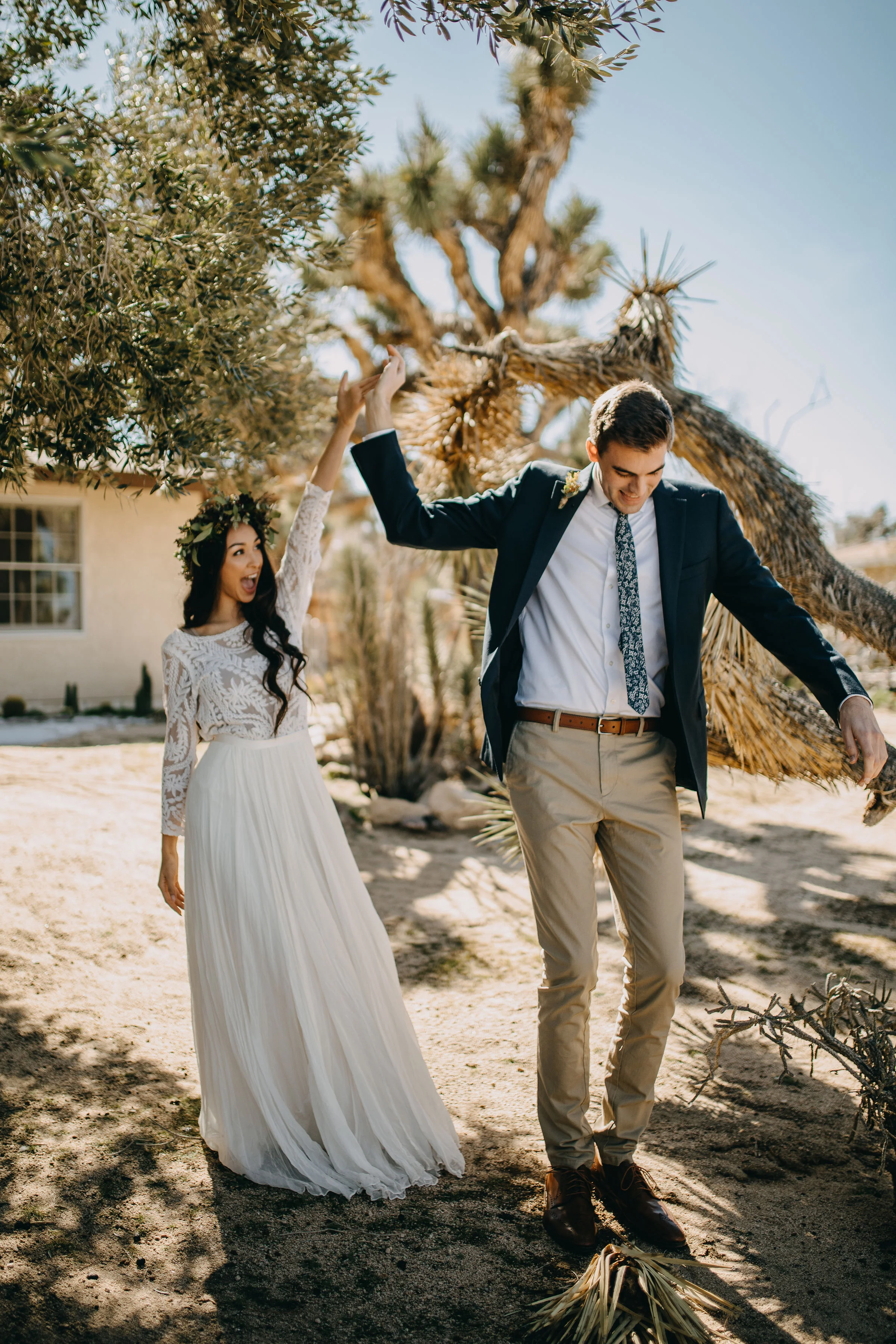 Joshua Tree California Desert Boho  Styled Elopement | Christina &amp; Jeremiah, Wedding &amp; Elopement Photographers