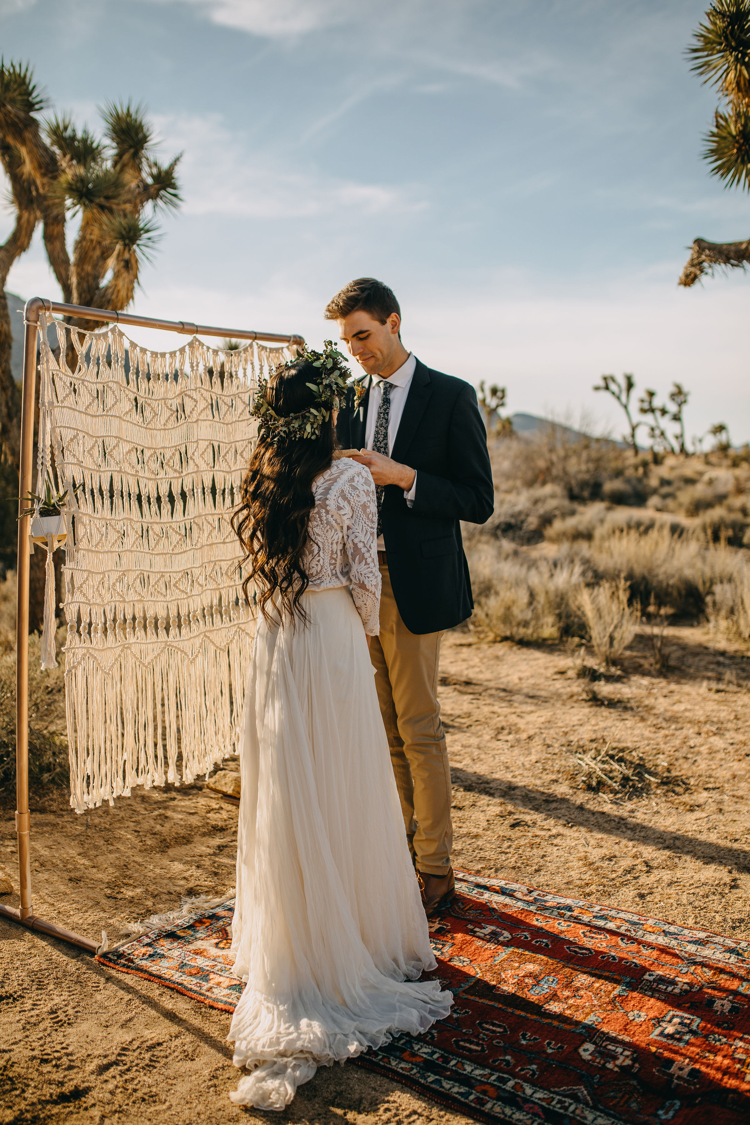 Joshua Tree California Desert Boho  Styled Elopement | Christina &amp; Jeremiah, Wedding &amp; Elopement Photographers