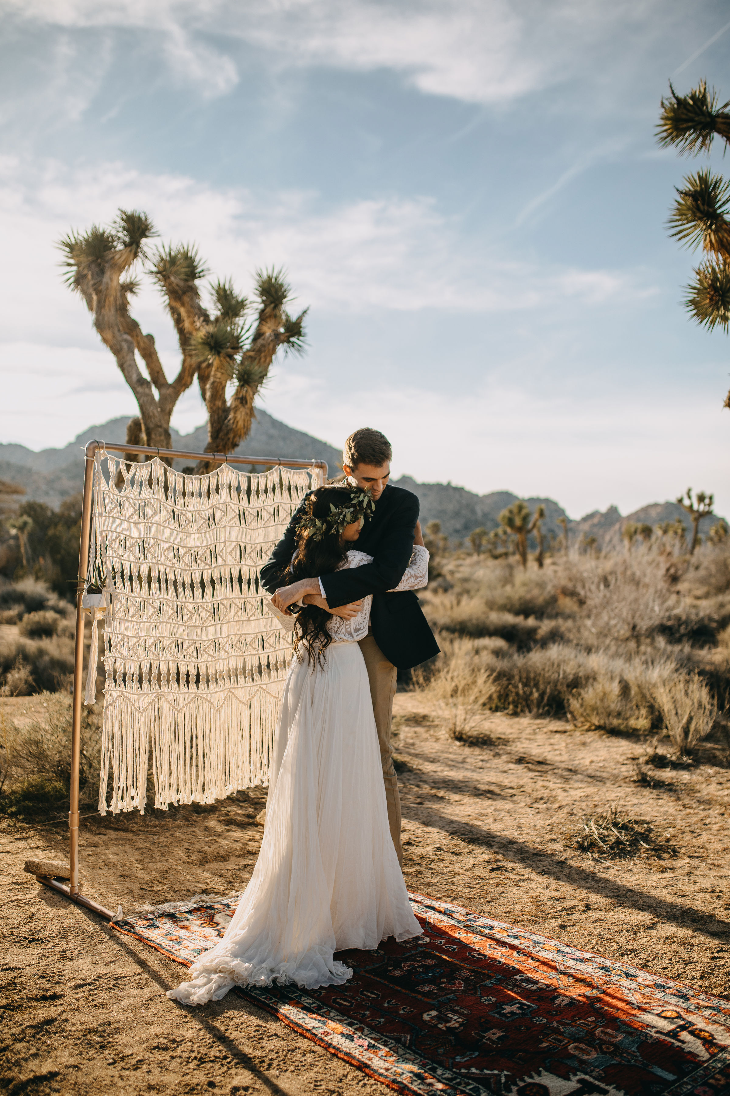Joshua Tree California Desert Boho  Styled Elopement