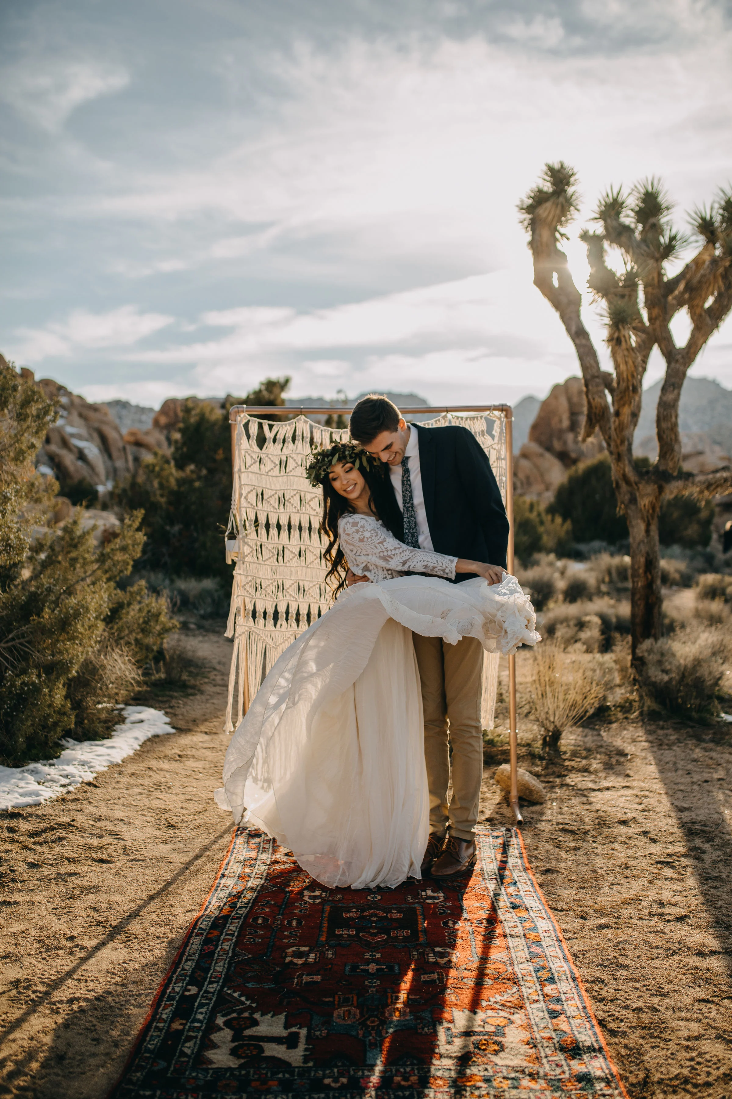 Joshua Tree California Desert Boho Styled Elopement