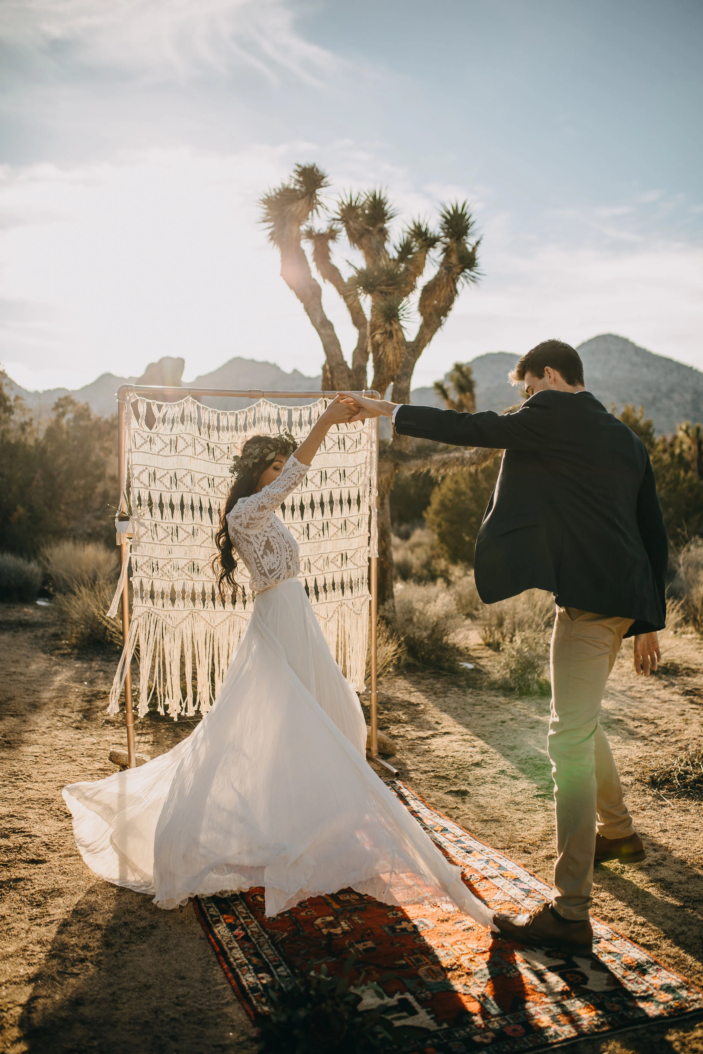 Joshua Tree California Desert Boho Styled Elopement