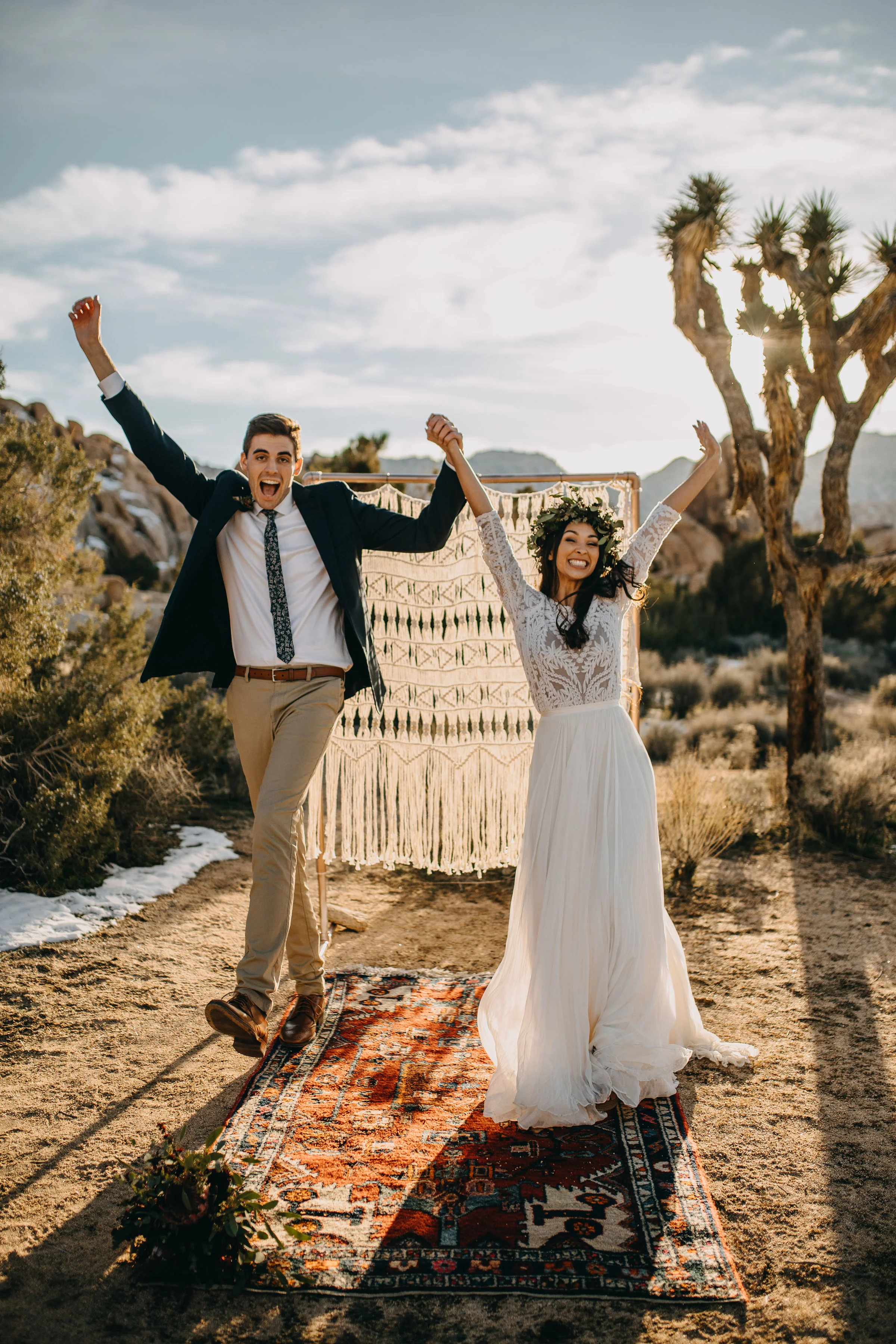 Joshua Tree California Desert Boho Styled Elopement
