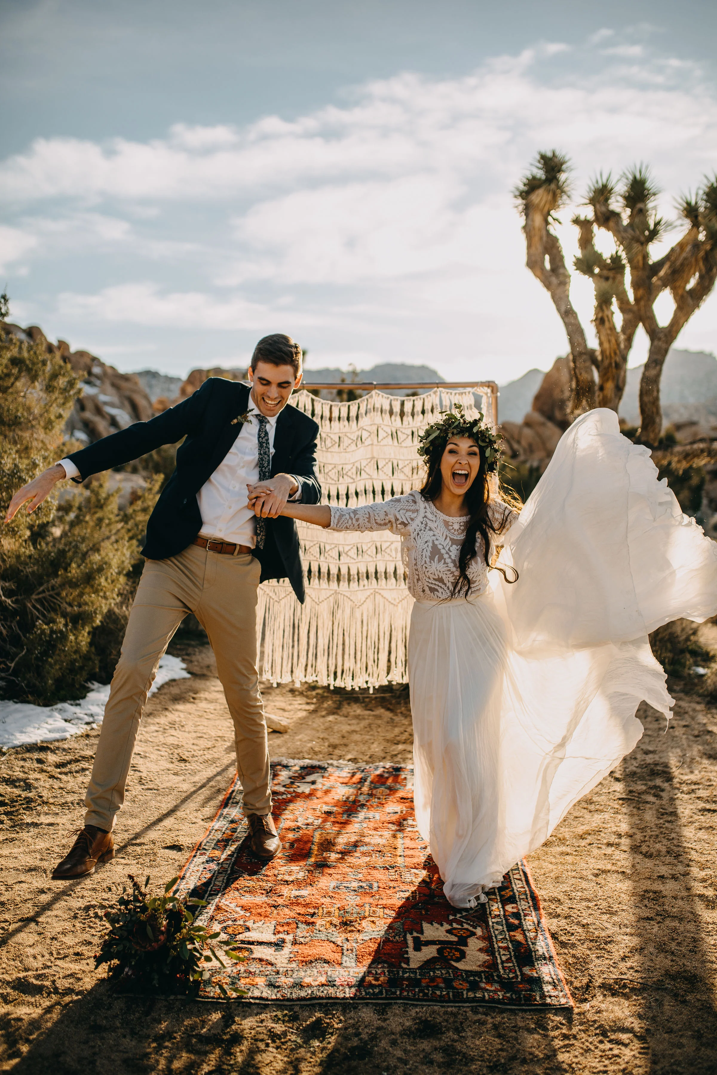 Joshua Tree California Desert Boho Styled Elopement