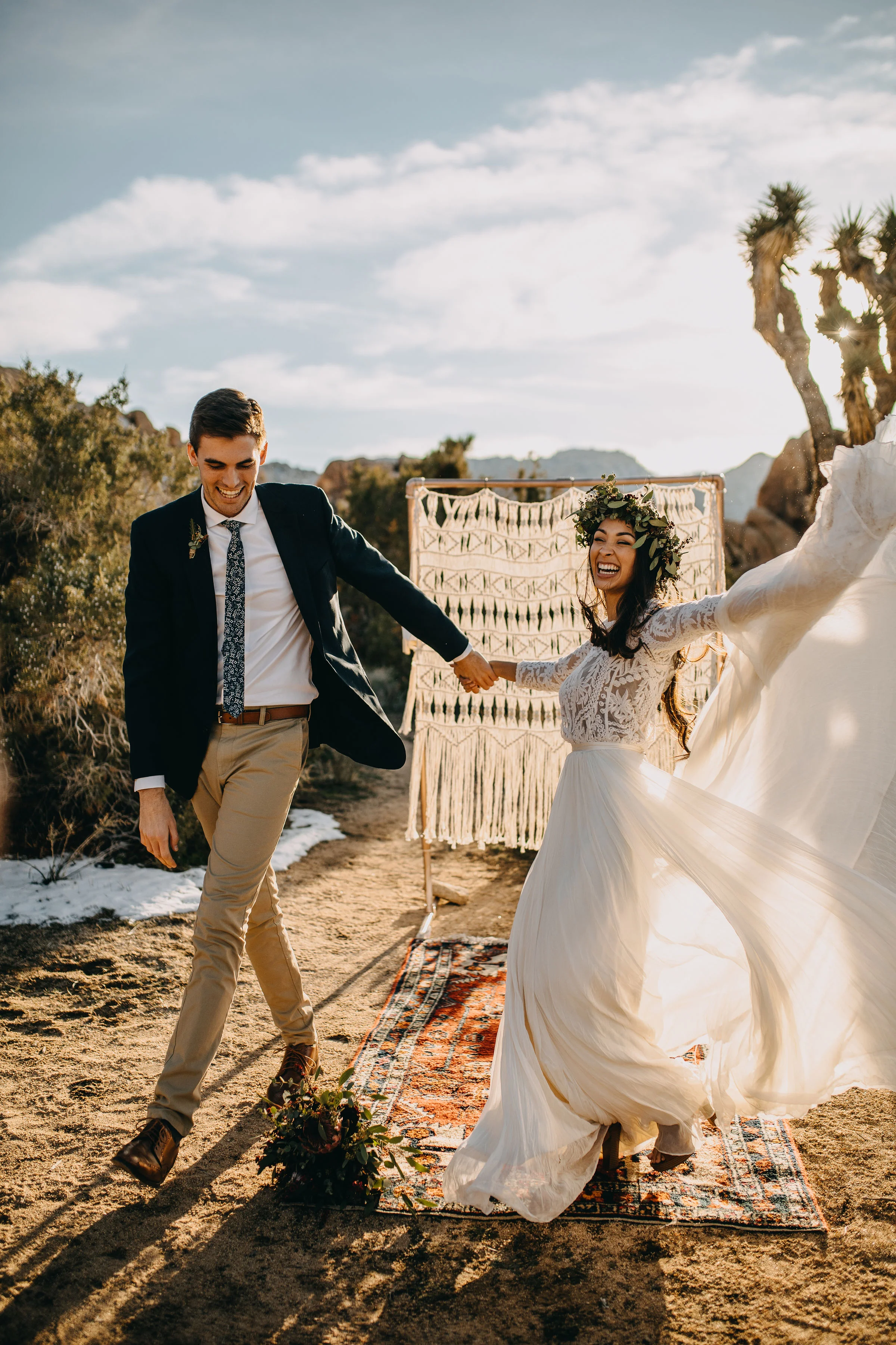 Joshua Tree California Desert Boho Styled Elopement