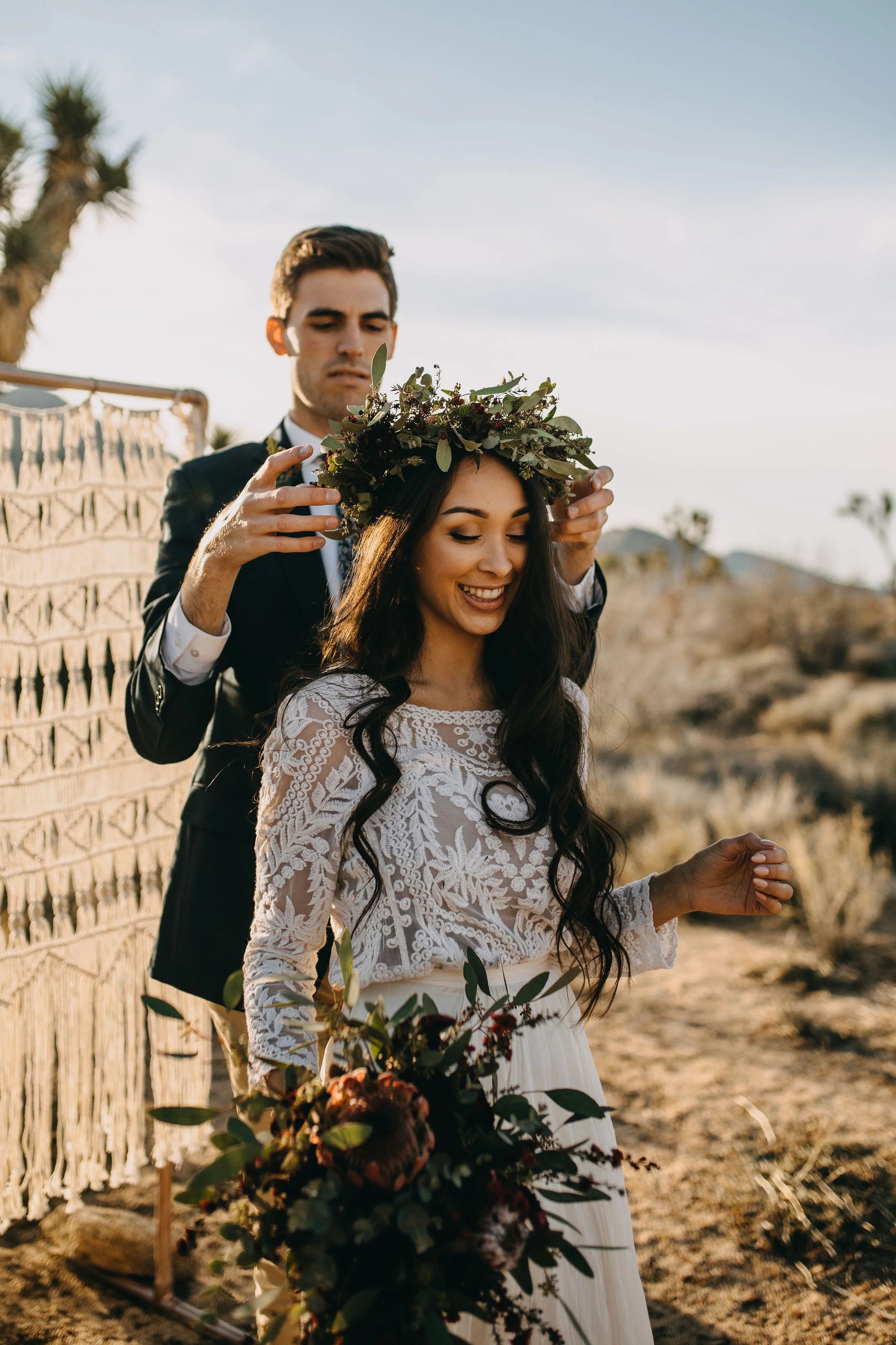 Joshua Tree California Desert Boho Styled Elopement