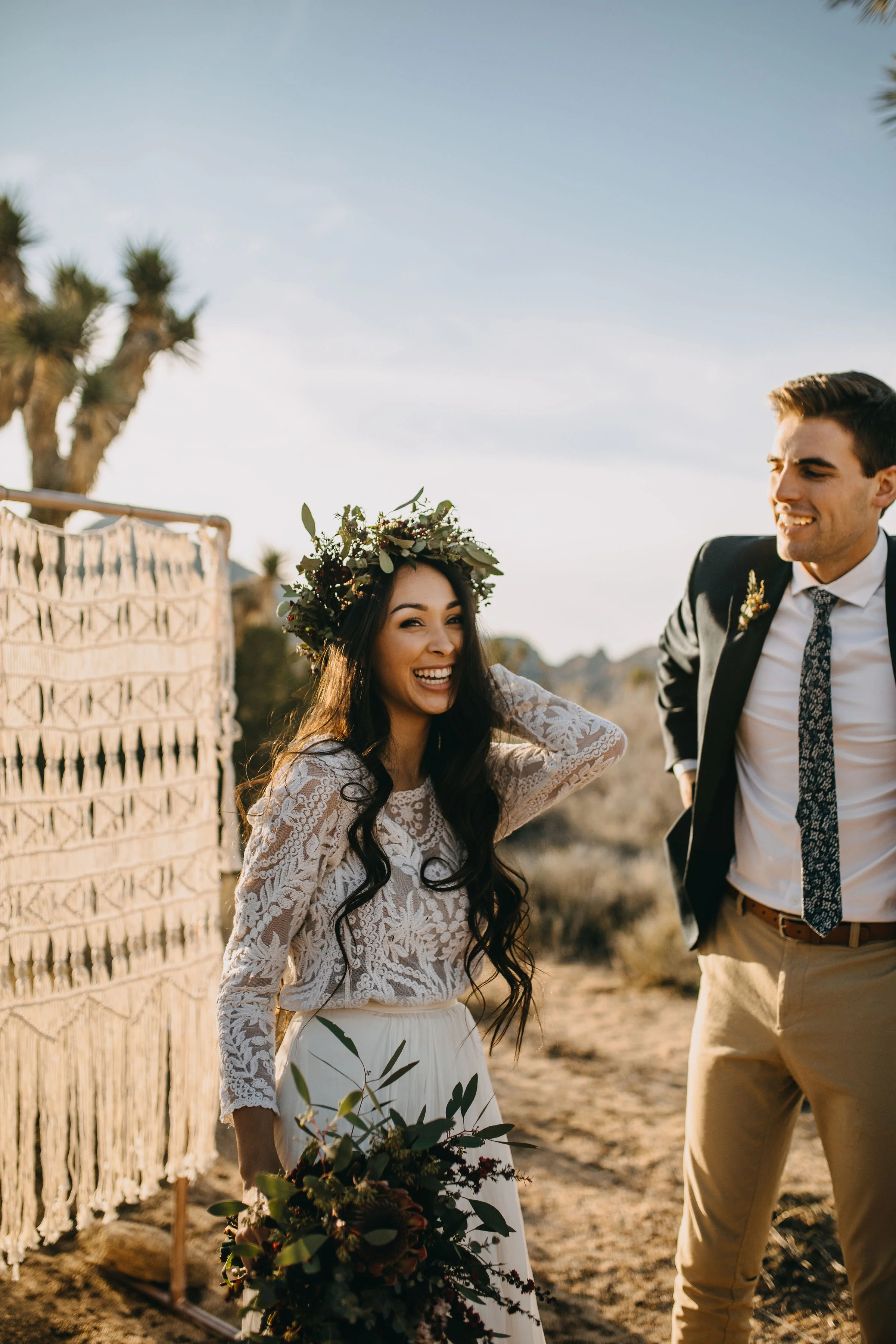 Joshua Tree California Desert Boho Styled Elopement