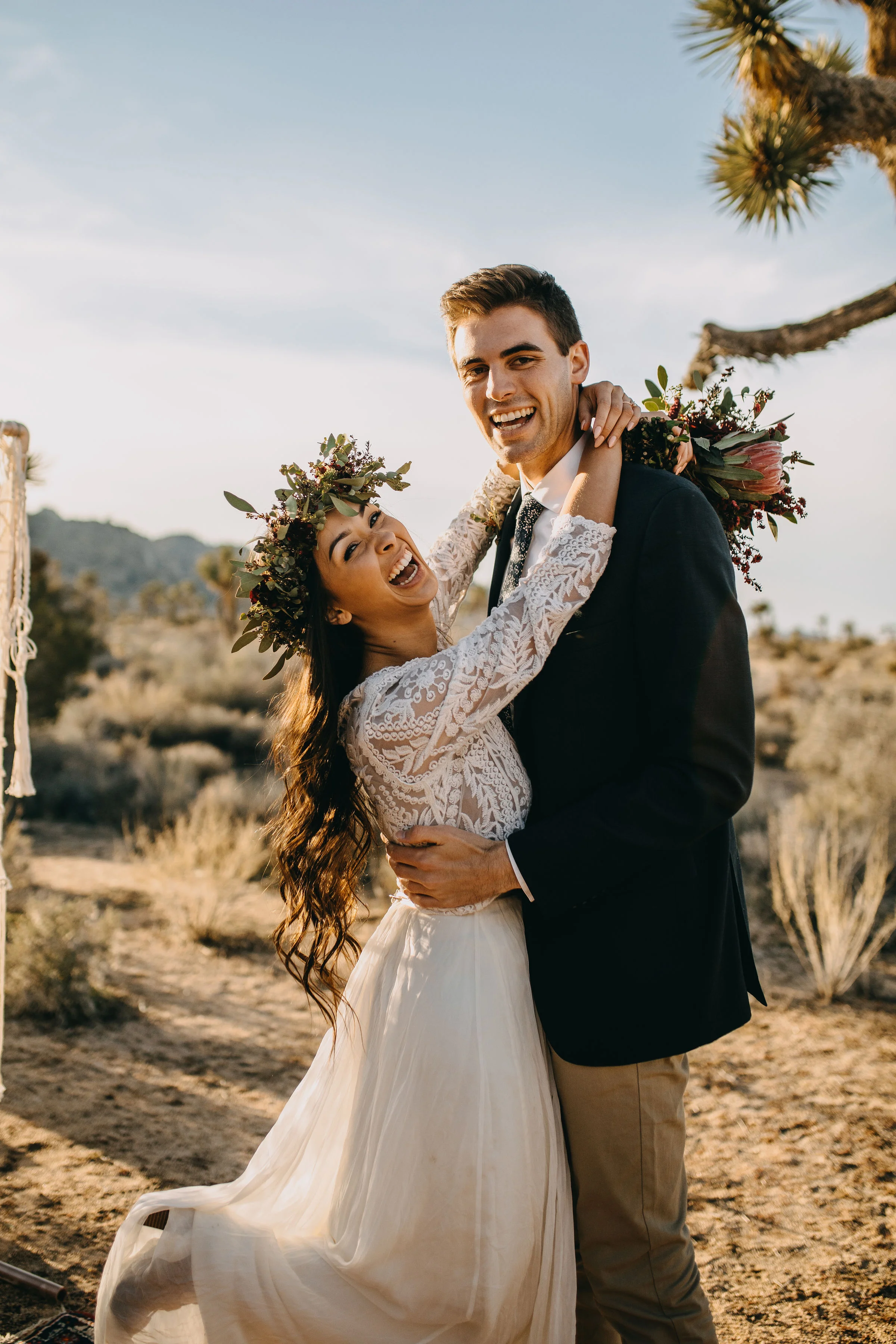 Joshua Tree California Desert Boho Styled Elopement