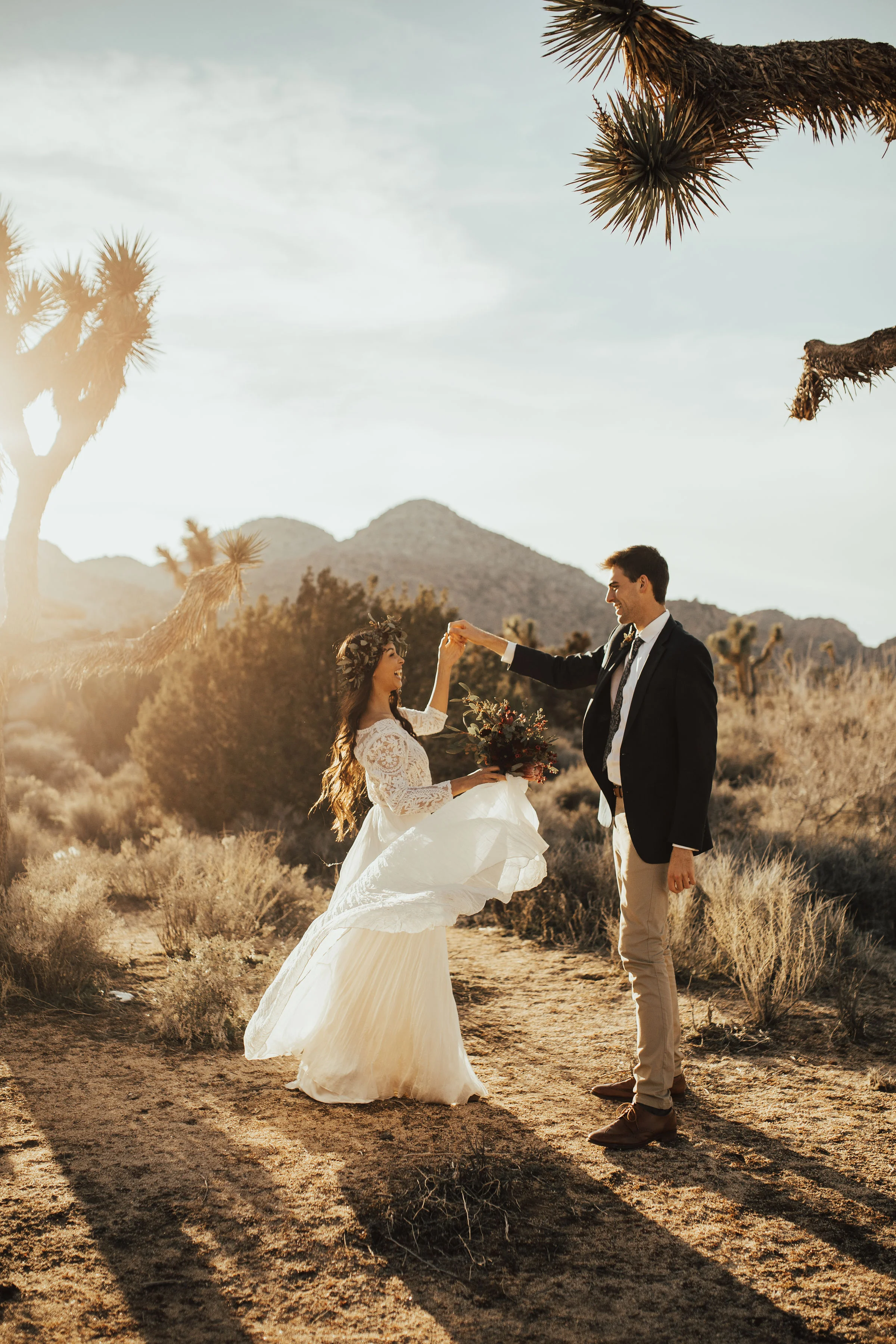 Joshua Tree California Desert Boho Styled Elopement