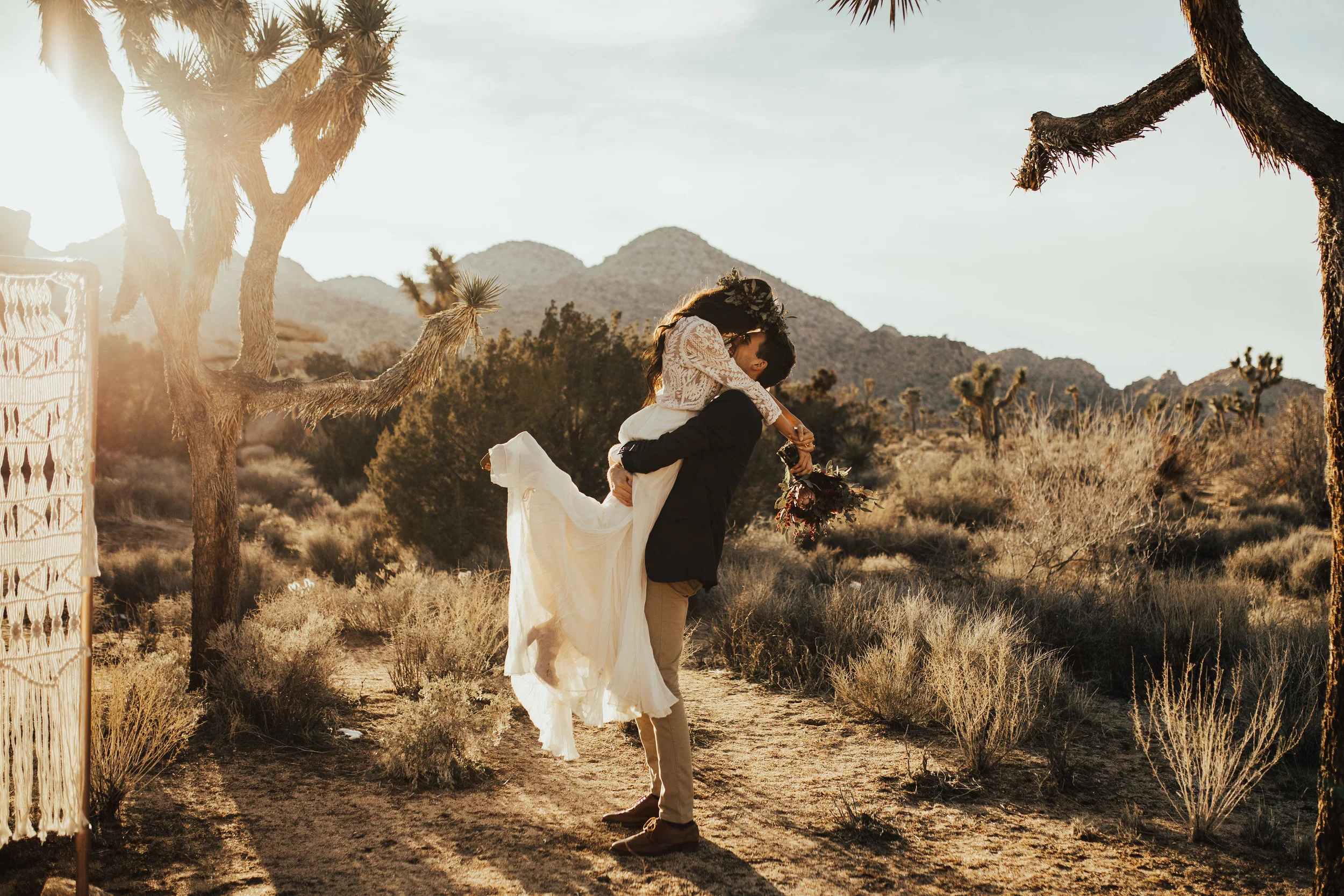 Joshua Tree California Desert Boho Styled Elopement