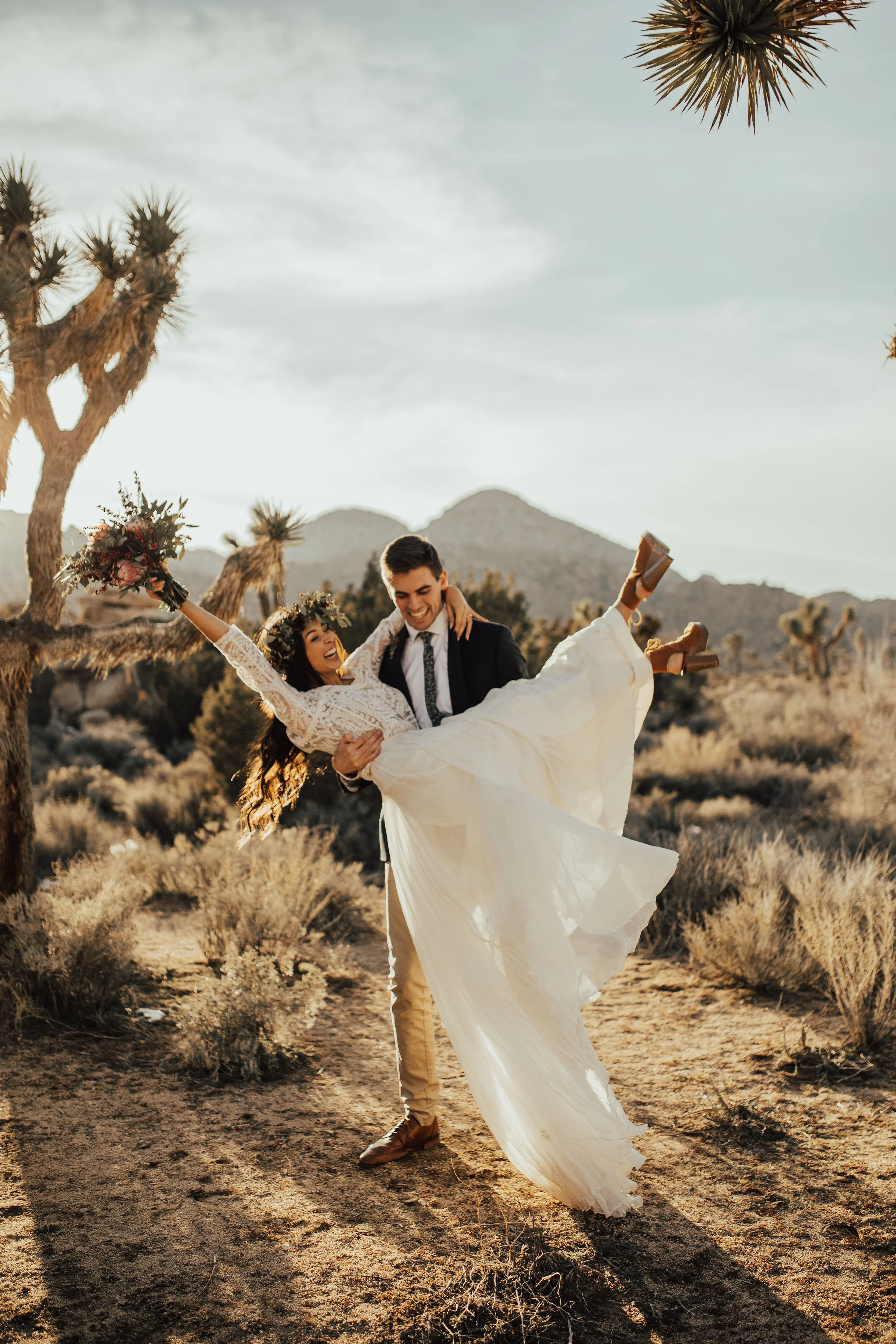 Joshua Tree California Desert Boho Styled Elopement