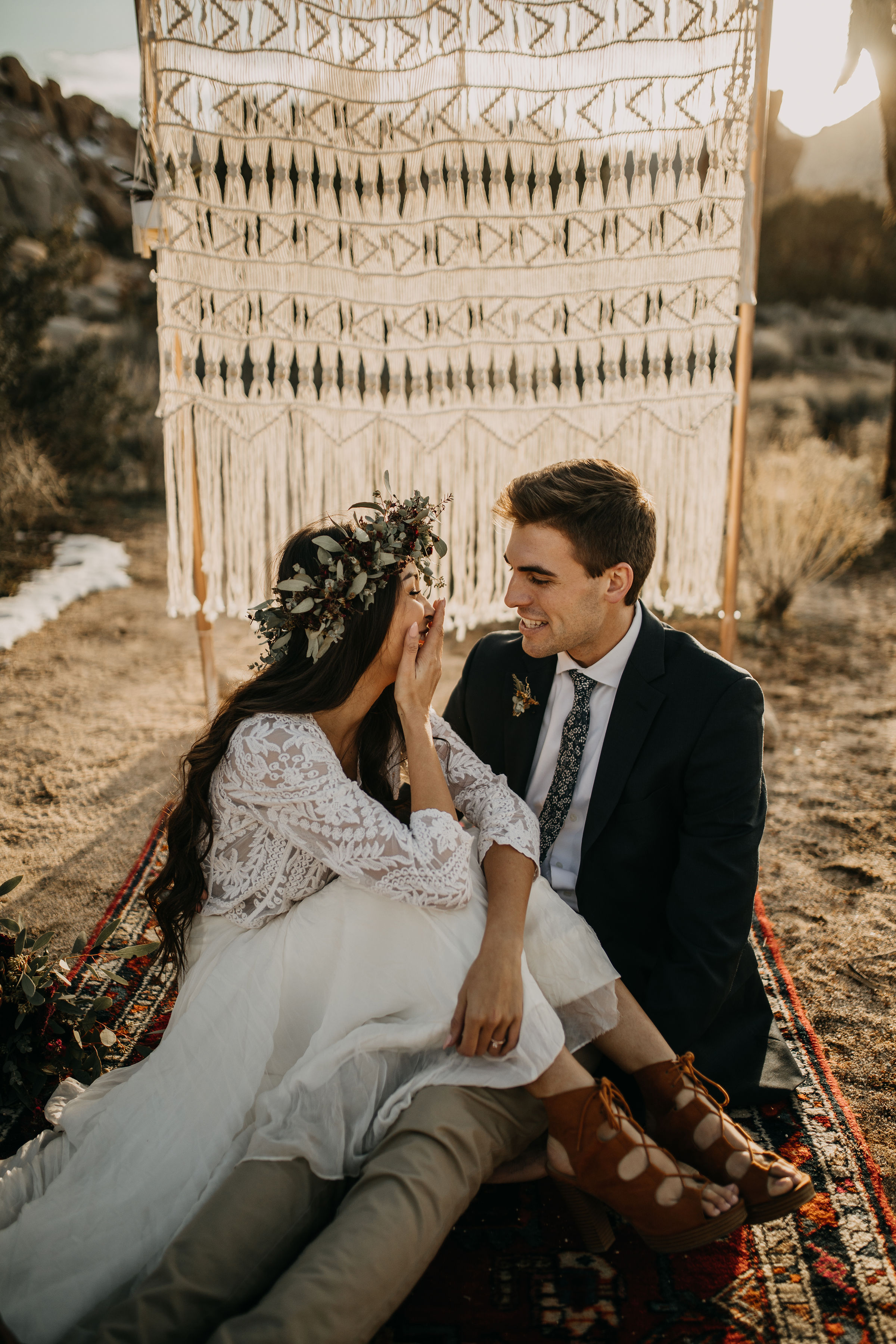 Joshua Tree California Desert Boho Styled Elopement