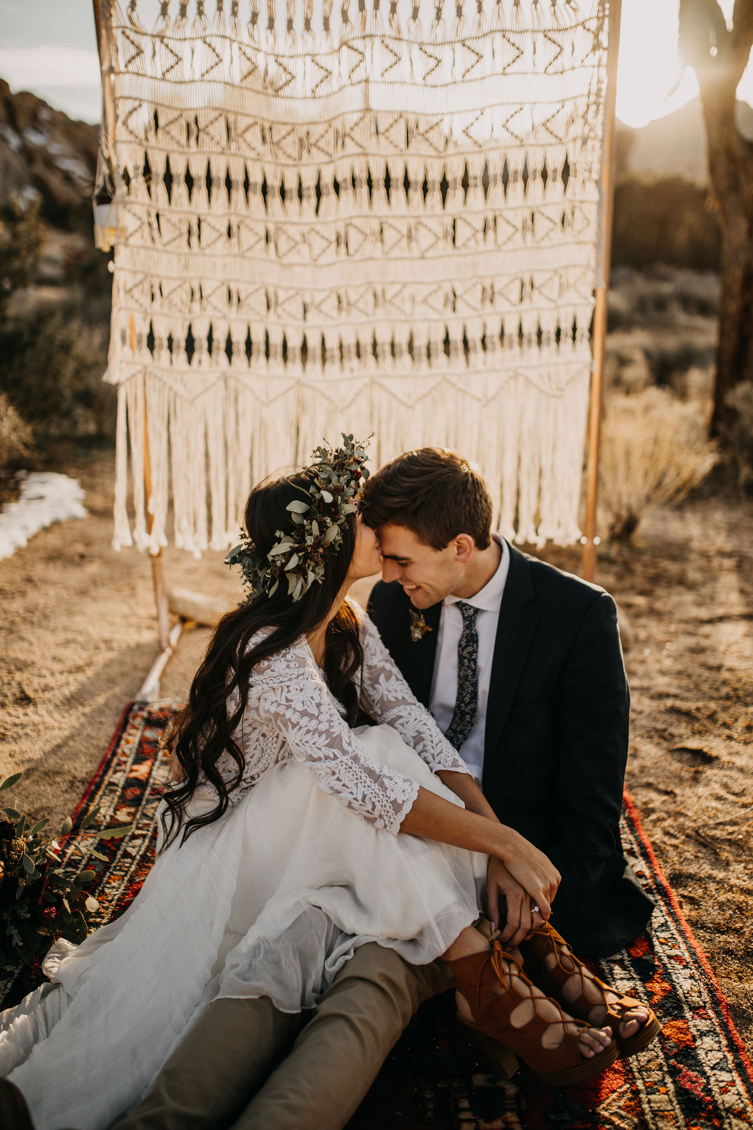 Joshua Tree California Desert Boho Styled Elopement