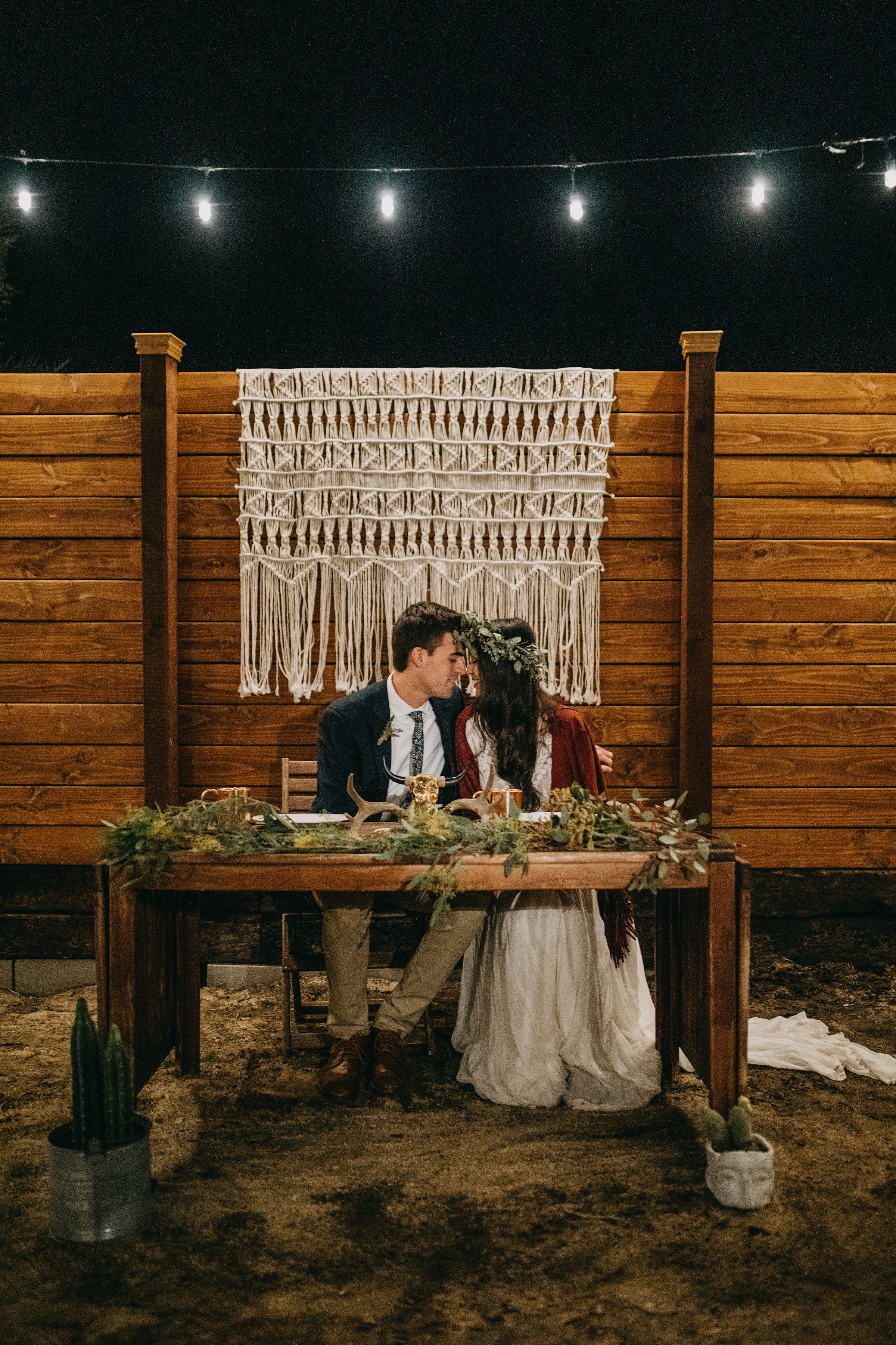 Joshua Tree California Desert Boho Styled Elopement Reception