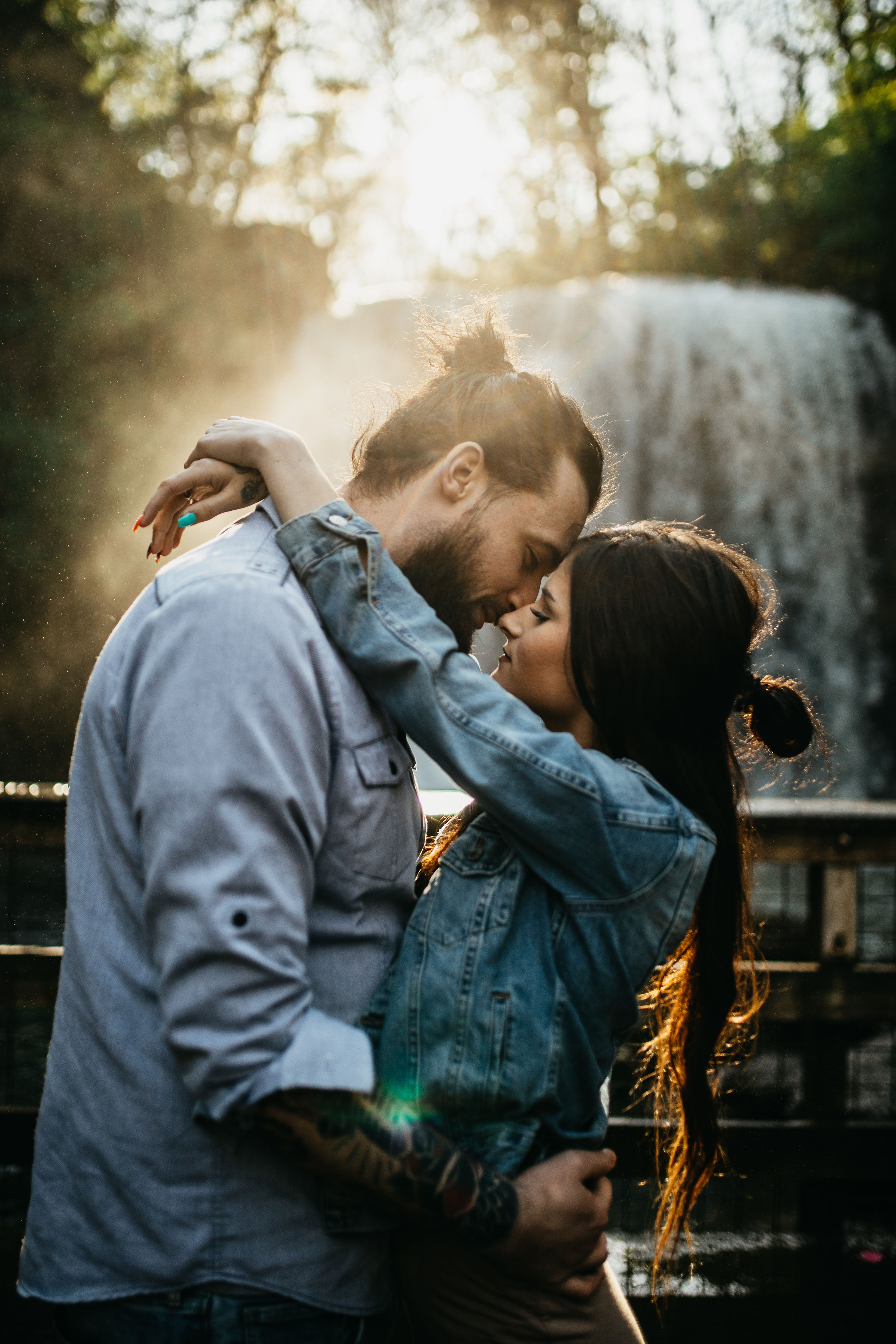 Sunset Waterfall Engagement Session