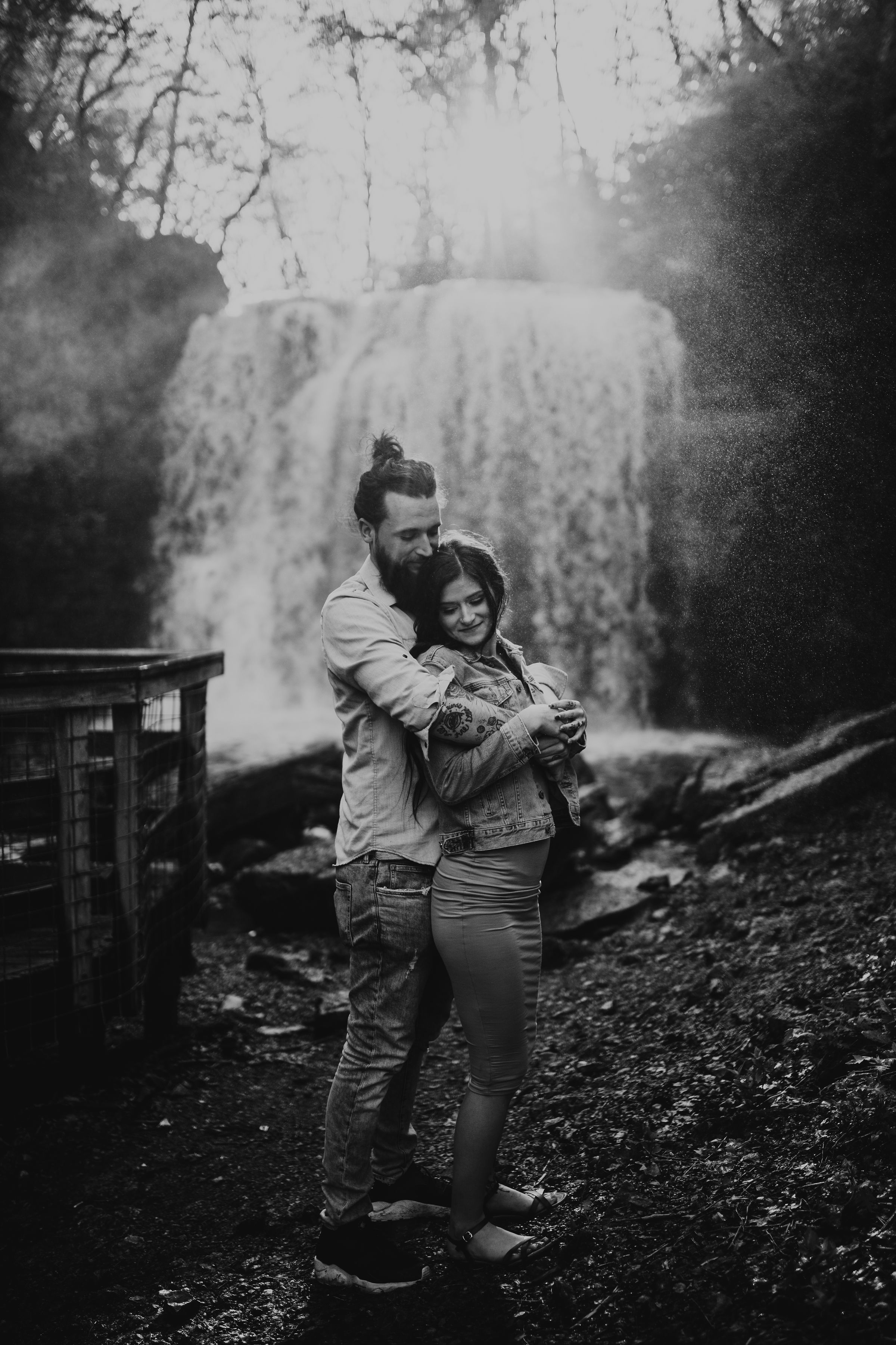 Sunset Waterfall Engagement Session | Columbus Ohio Wedding Photography