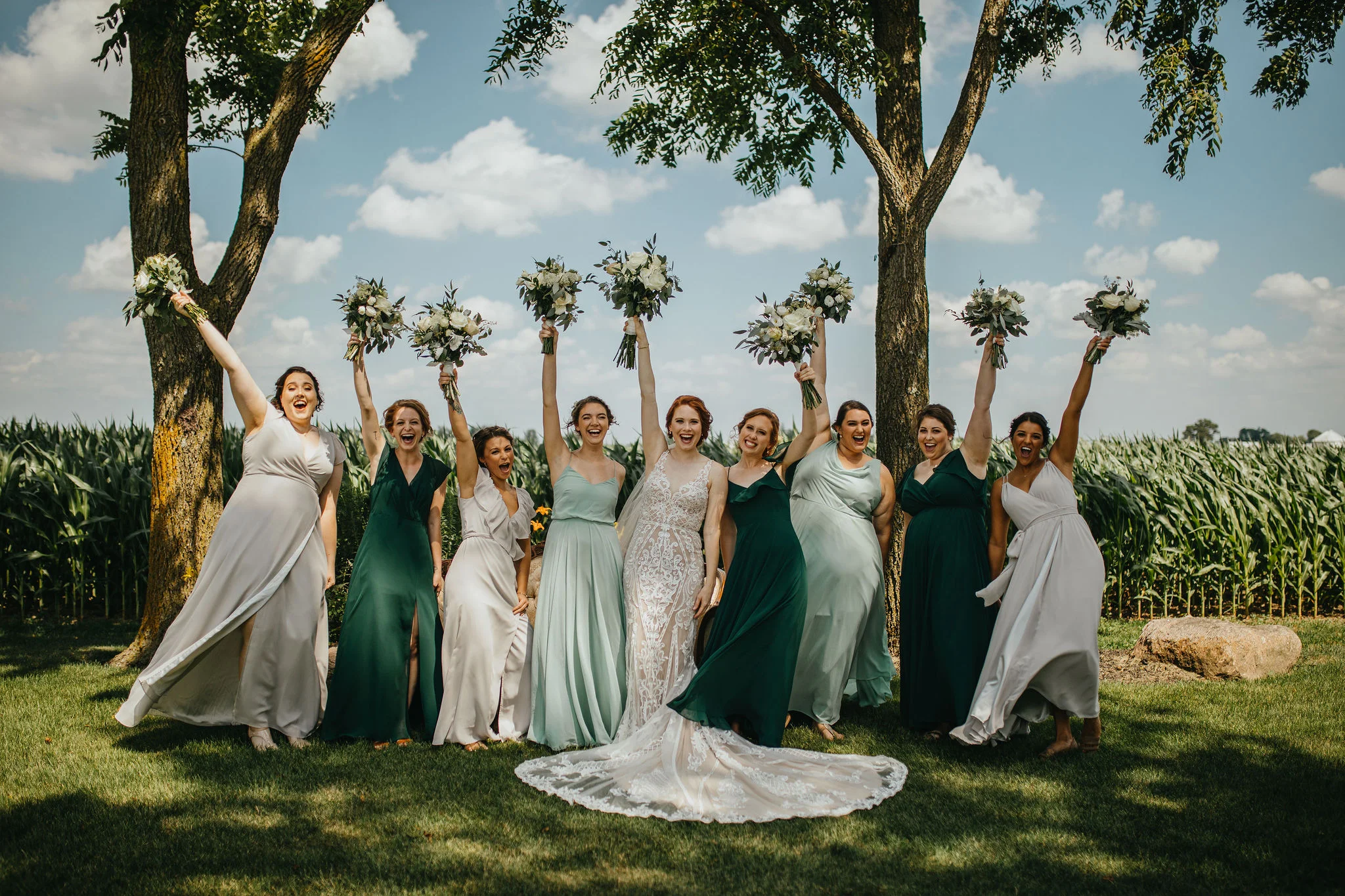 Green Bridesmaid Dress Inspo | Dayton, Ohio Wedding Photography/Videography by Christina &amp; Jeremiah