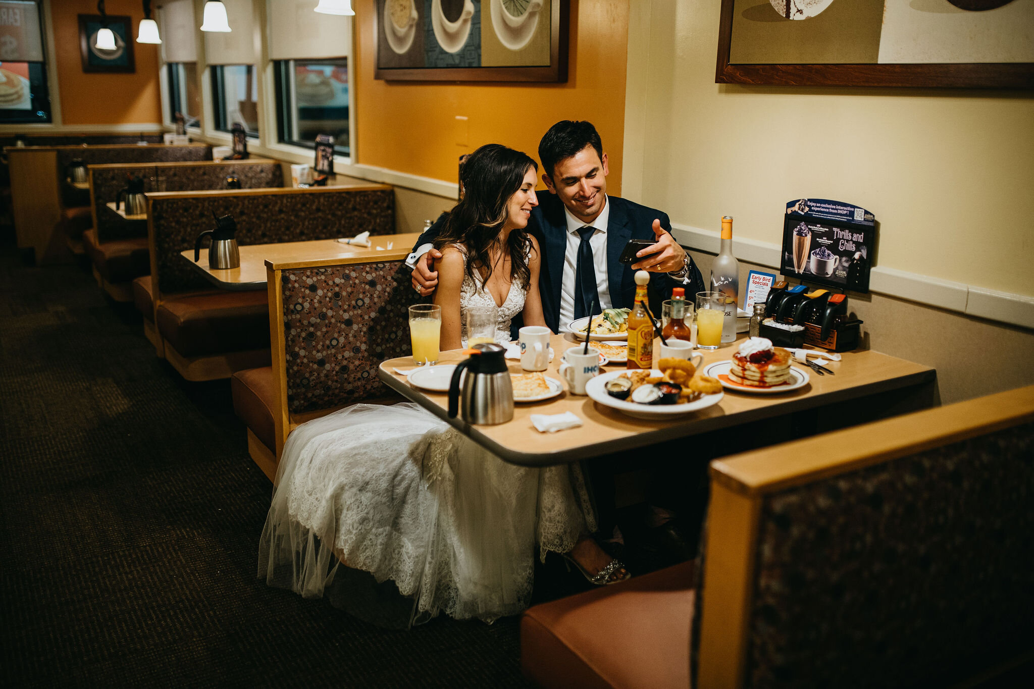 After the reception, why not go to iHop for late night pancakes?