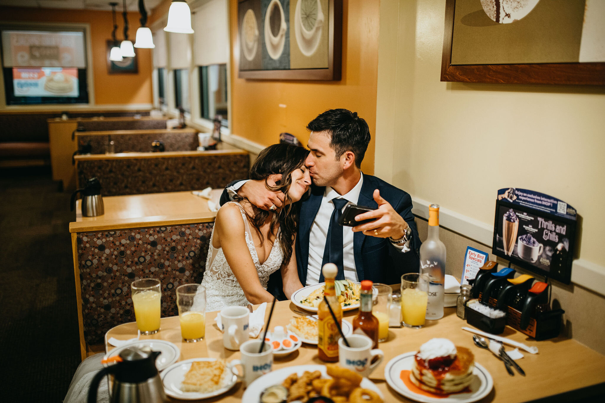 After the reception, why not go to iHop for late night pancakes?