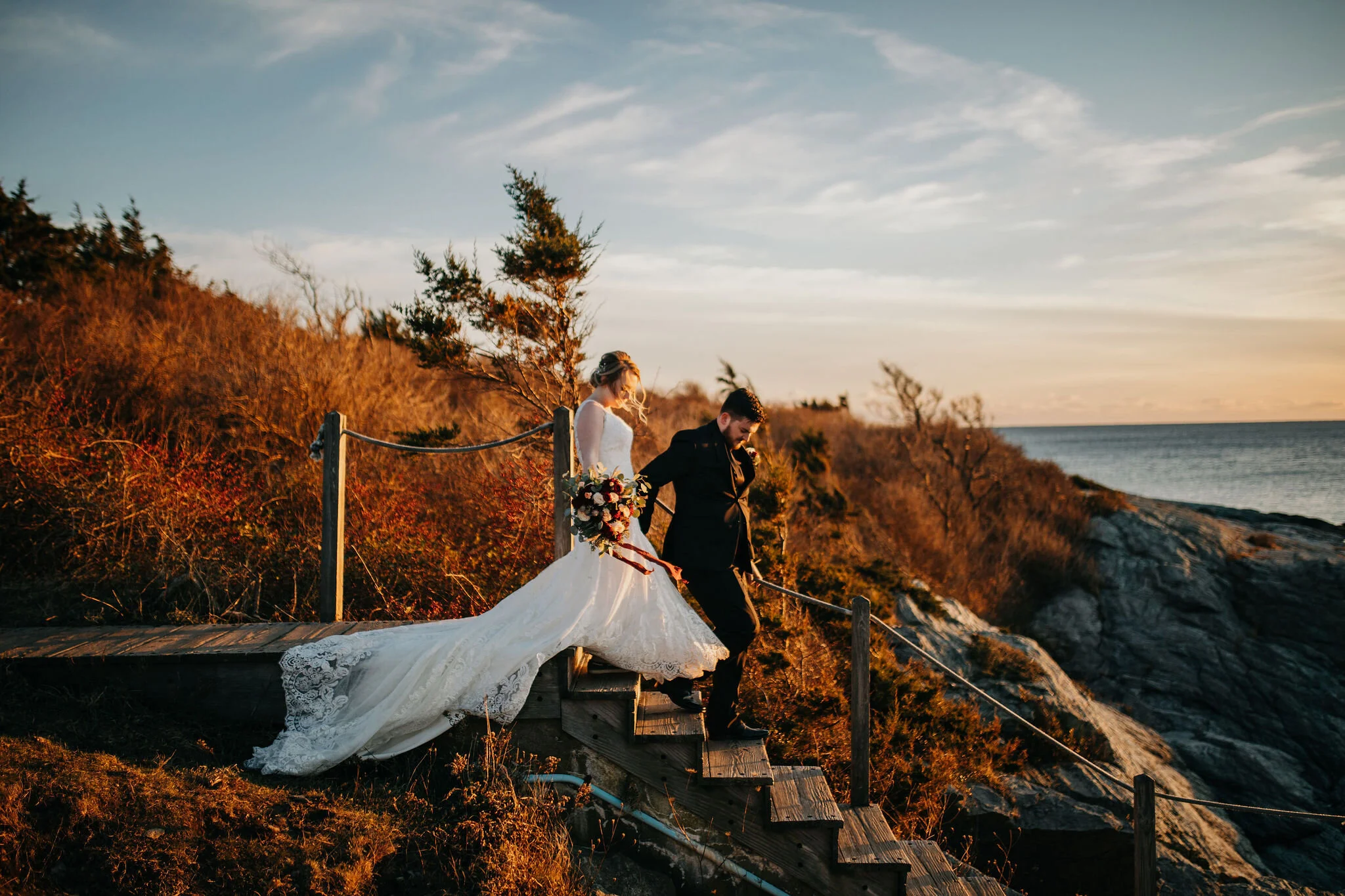 Rhode Island Intimate Wedding &amp; Elopement Photo/Video team Christina &amp; Jeremiah