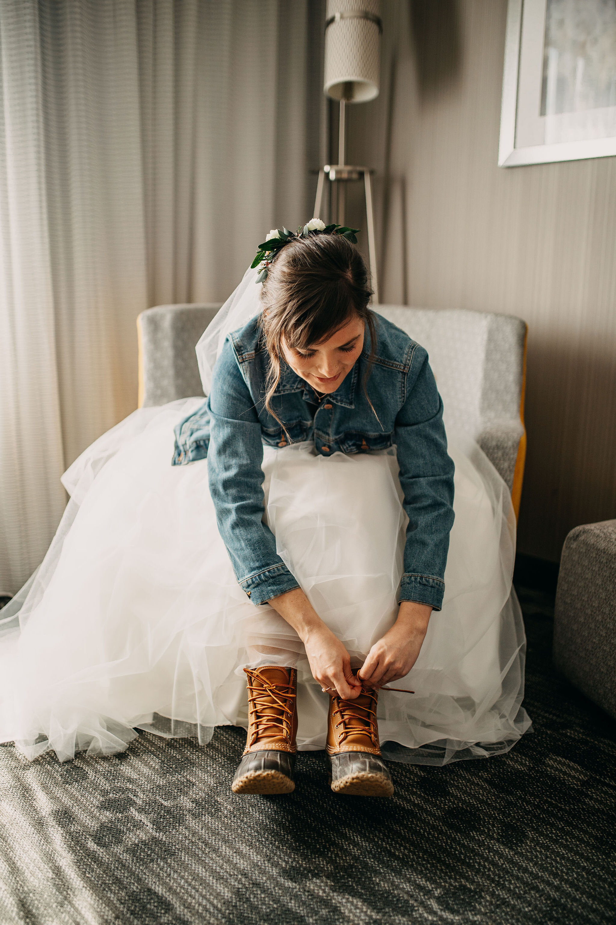 Adventure Elopement Bride Getting Ready Photos