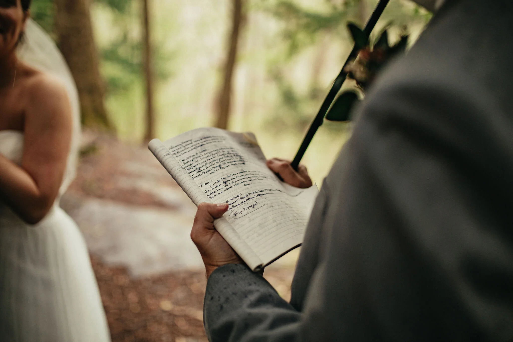 Luscious Forest Greenery Adventure Elopement Ceremony Photos