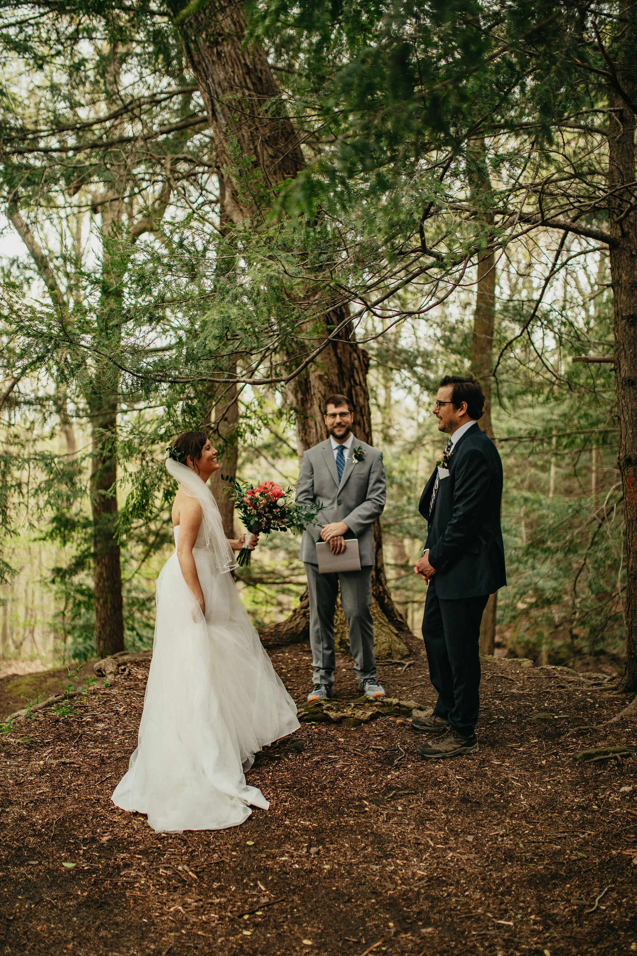 Luscious Forest Greenery Adventure Elopement Ceremony Photos