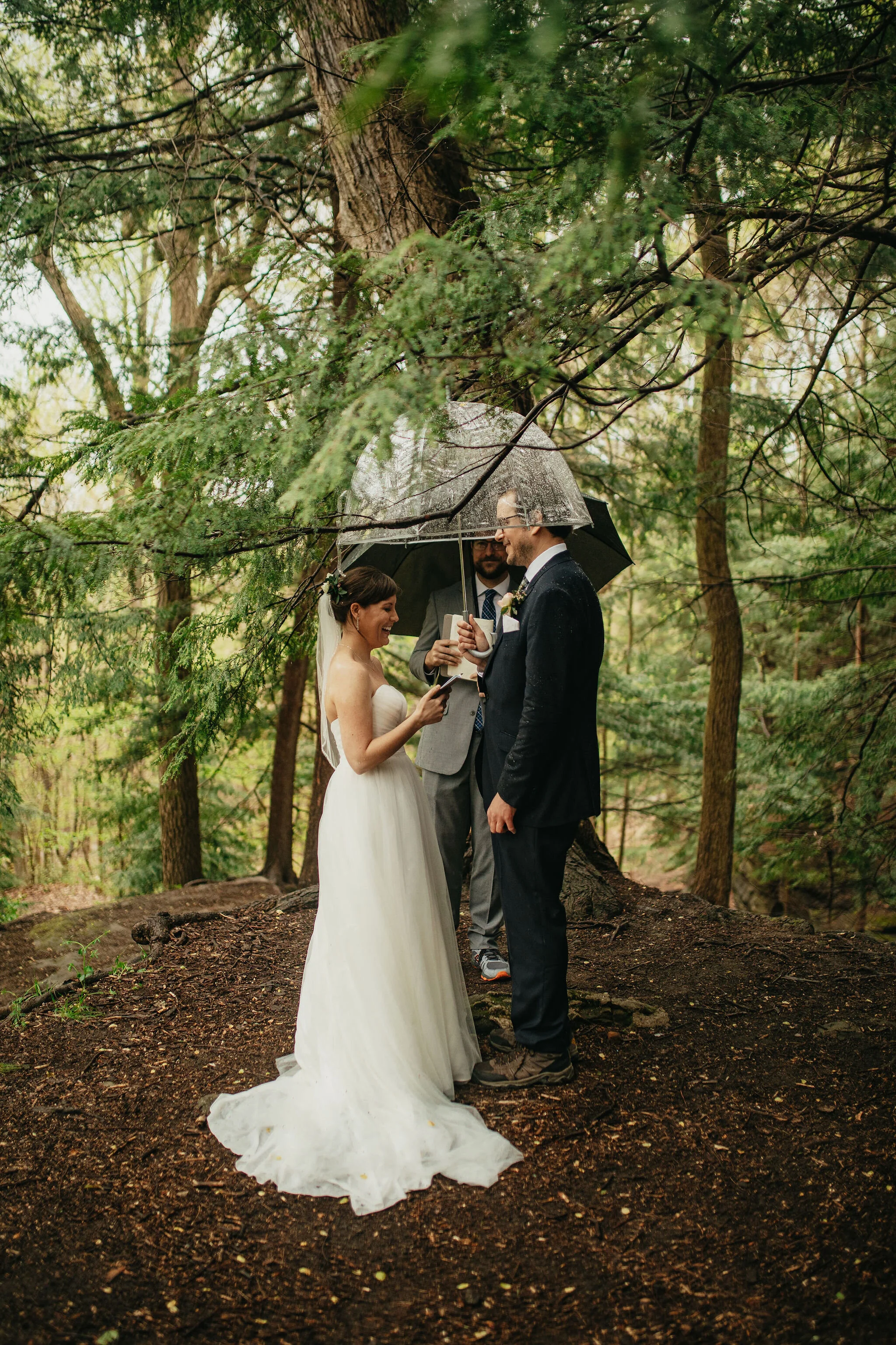 Rainy Forest Adventure Elopement Ceremony Photos