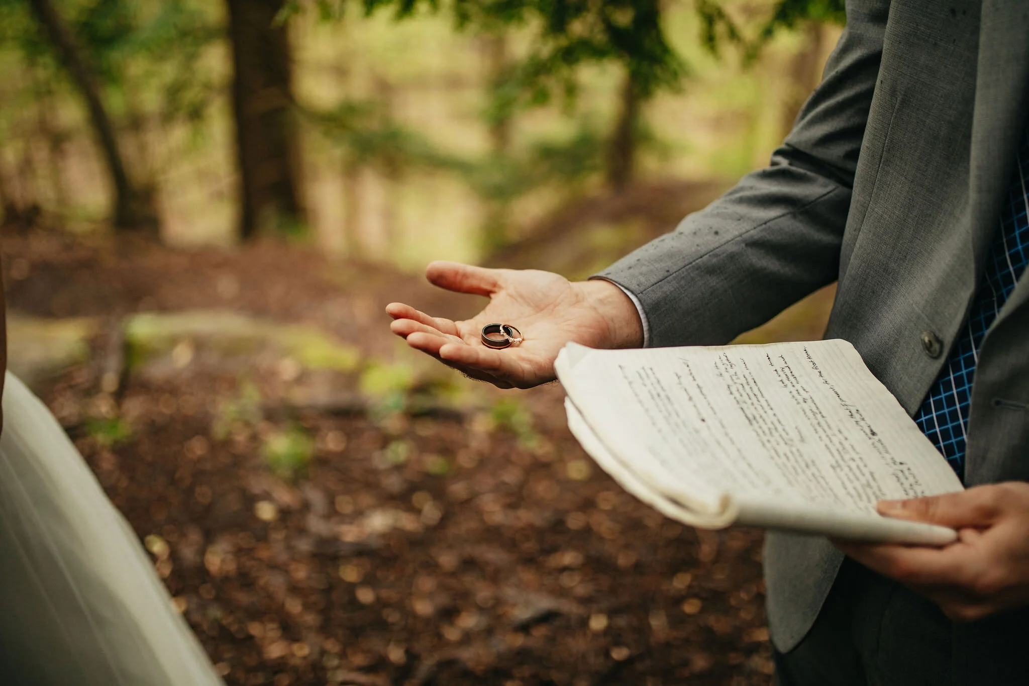 Rainy Forest Adventure Elopement Ceremony Photos