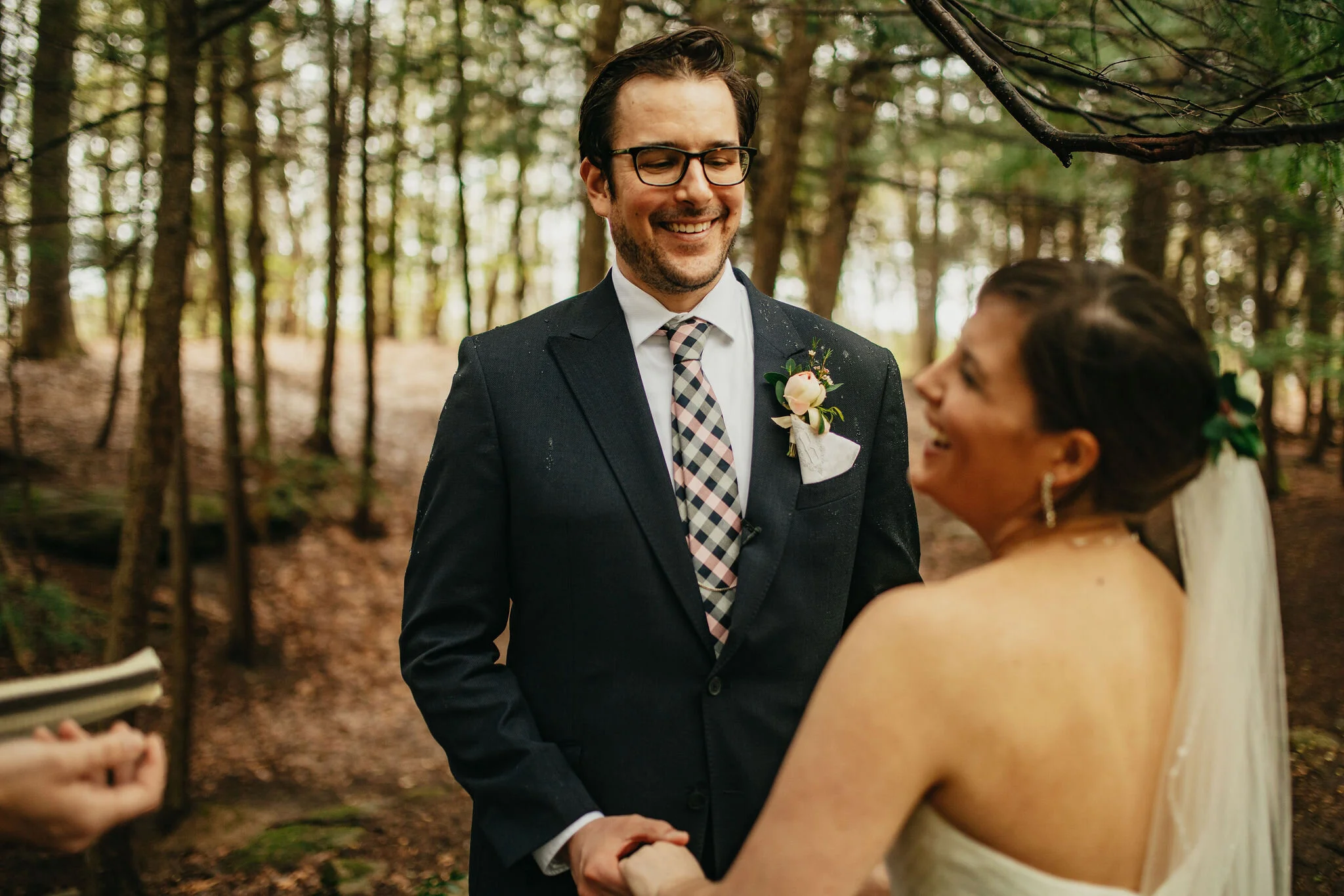 Rainy Forest Adventure Elopement Ceremony Photos